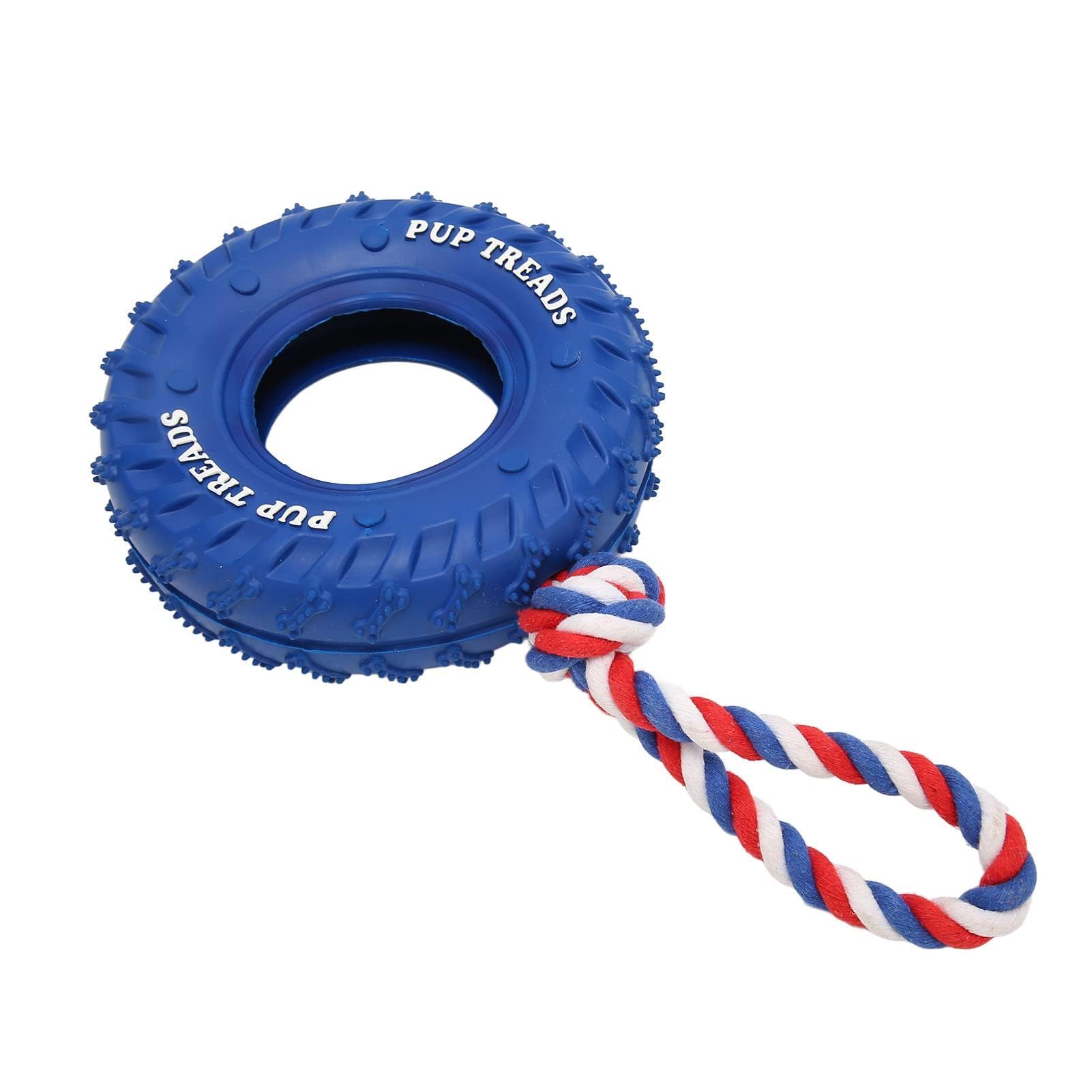 Juguetes para Perros para Masticadores Agresivos, Juguetes para Masticar Neumáticos para Perros con Cuerda, Juguetes para Masticar Cachorros De Goma para Juguetes Masticables para Perro(Blue)