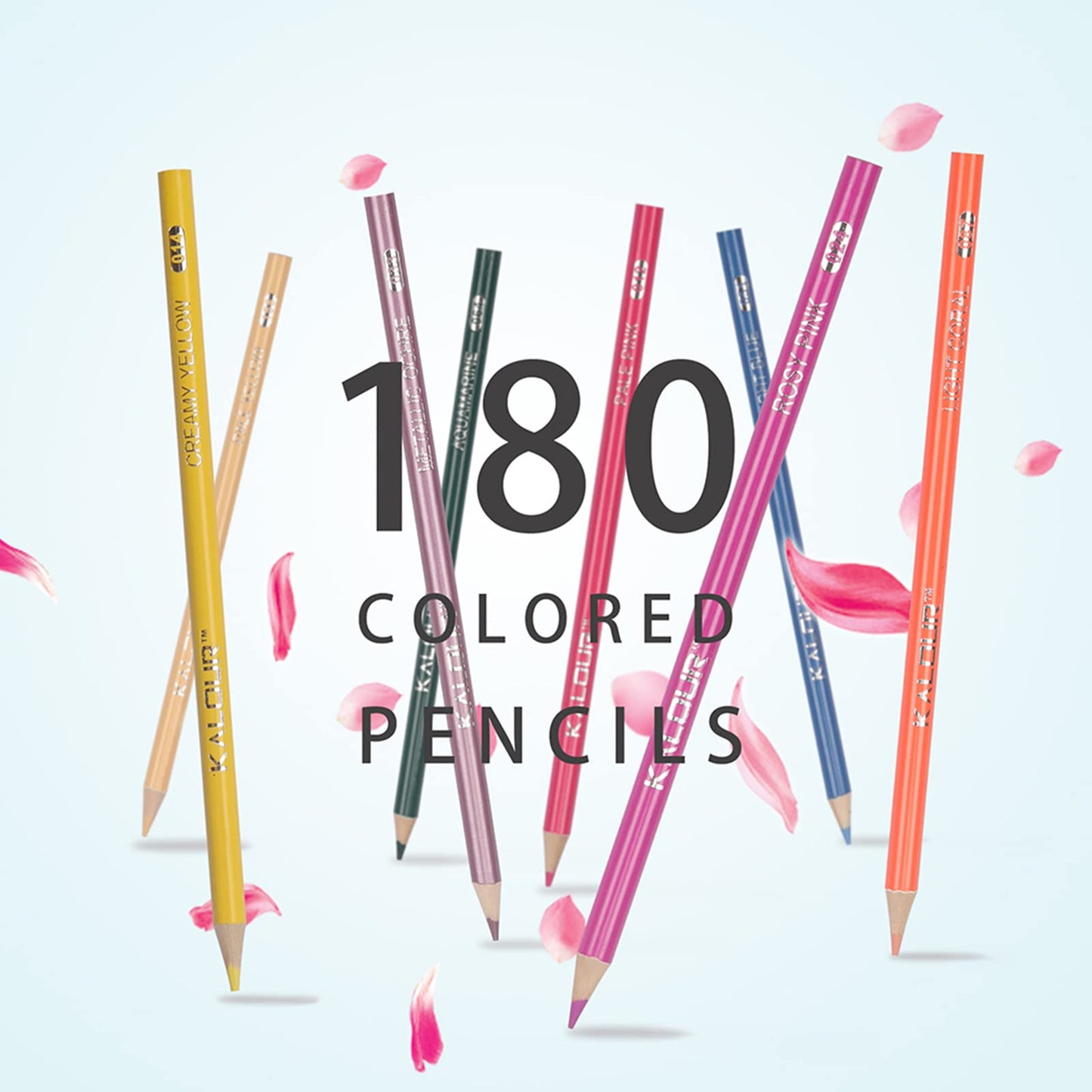 Ccfoud 180 Lápices de Colores, Juego de Dibujo Profesional, Numerados, Lápices de Colores de Núcleo Suave Para Adultos, Sombreado, Coloreado, Mezcla y Capas