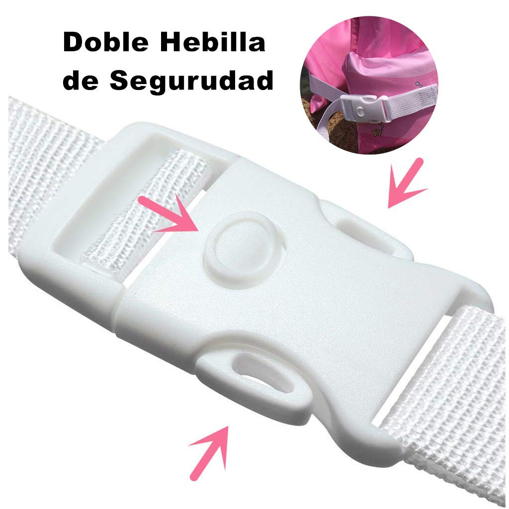 Chaleco Salvavidas para Niños Niña 2 3 4 5 6 Años Salvavidas para Bebe 30 a 55 Libras Natacion Kit con Chaleco de Seguridad y Doble Cierre para Piscina Parque Acuático Lago y Playa (Azul)