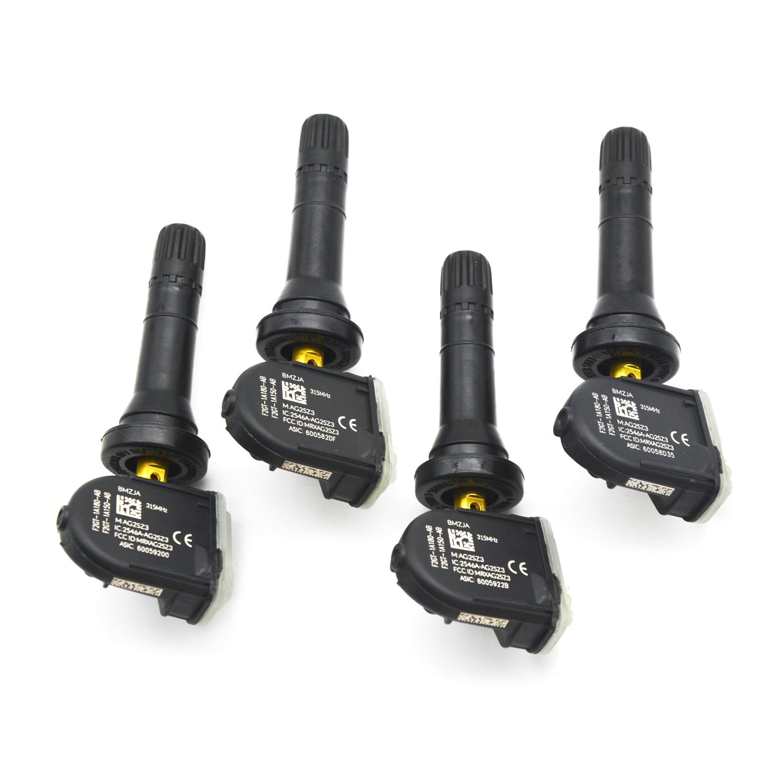 Paquete de 4 Sensores de Presión de Neumáticos IZYSS Programados en 315MHz para Ford y Lincoln