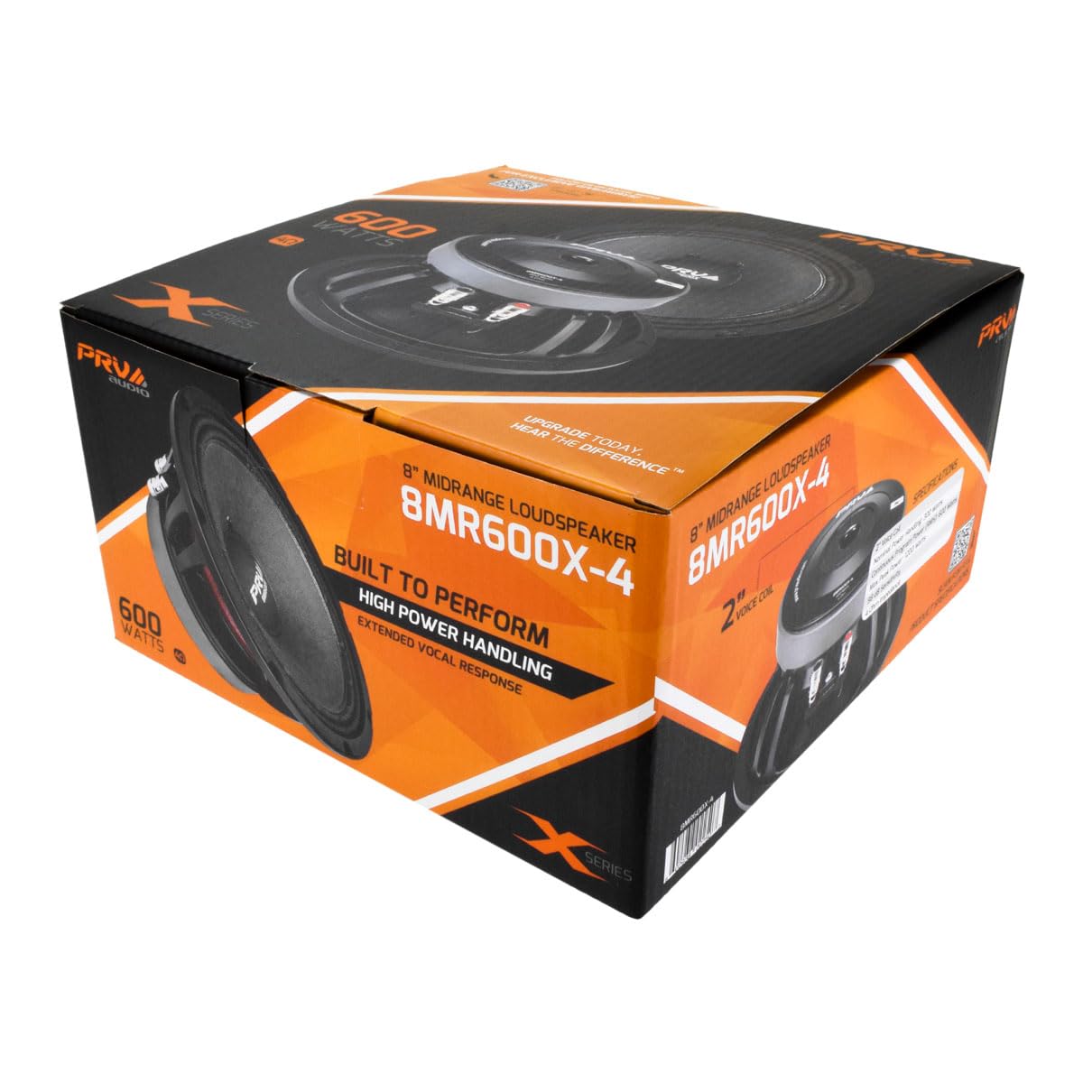 PRV AUDIO 8MR600X-4 - Altavoz de Rango Medio de 8 Pulgadas, 600 vatios 4 ohmios, Bobina de Voz de 2 Pulgadas, Altavoz X-Treme de Rango Medio para Sistemas de Audio Profesionales para automóviles