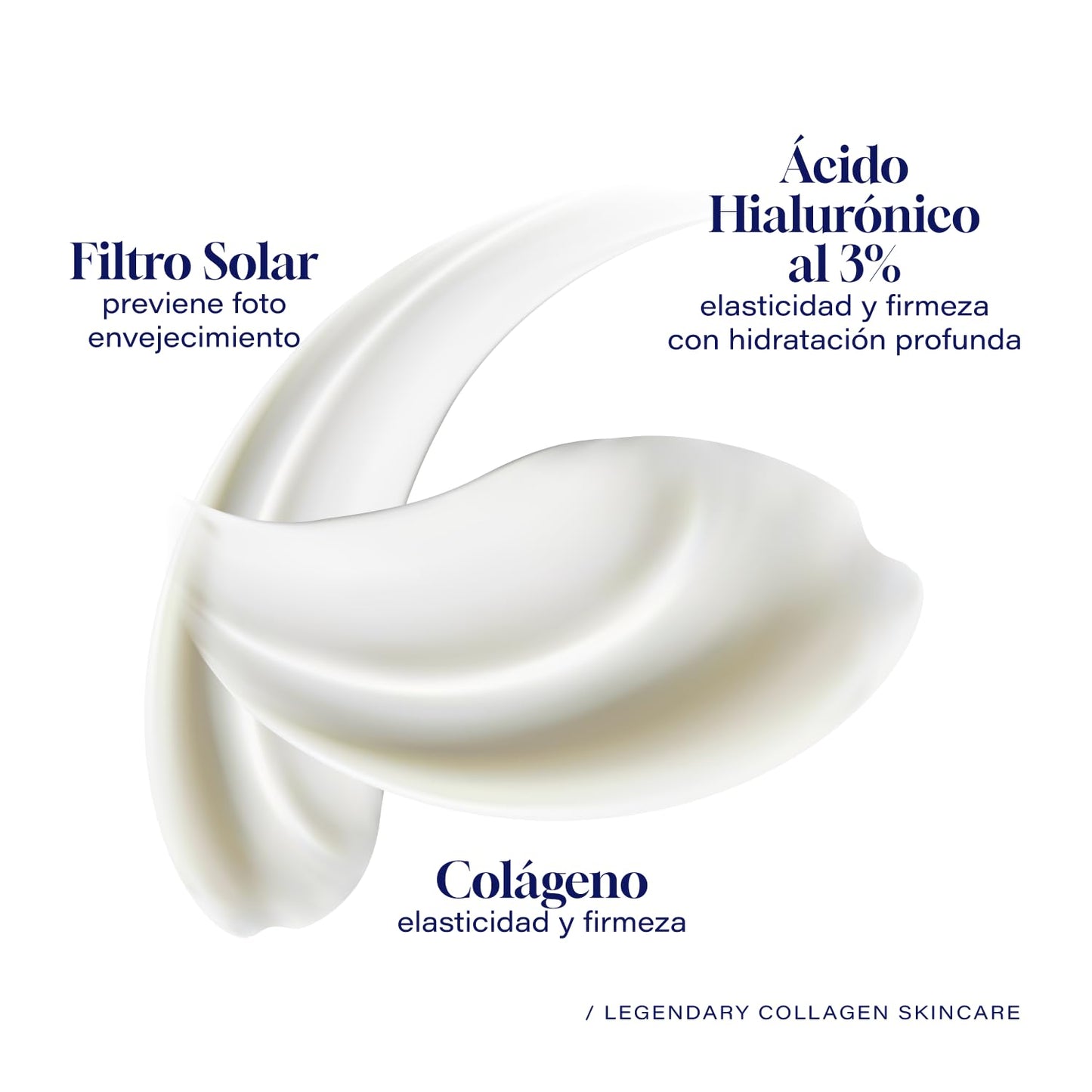 OLLAGENIC Crema Hidratante 2 en 1 | Ácido Hialurónico y Colágeno