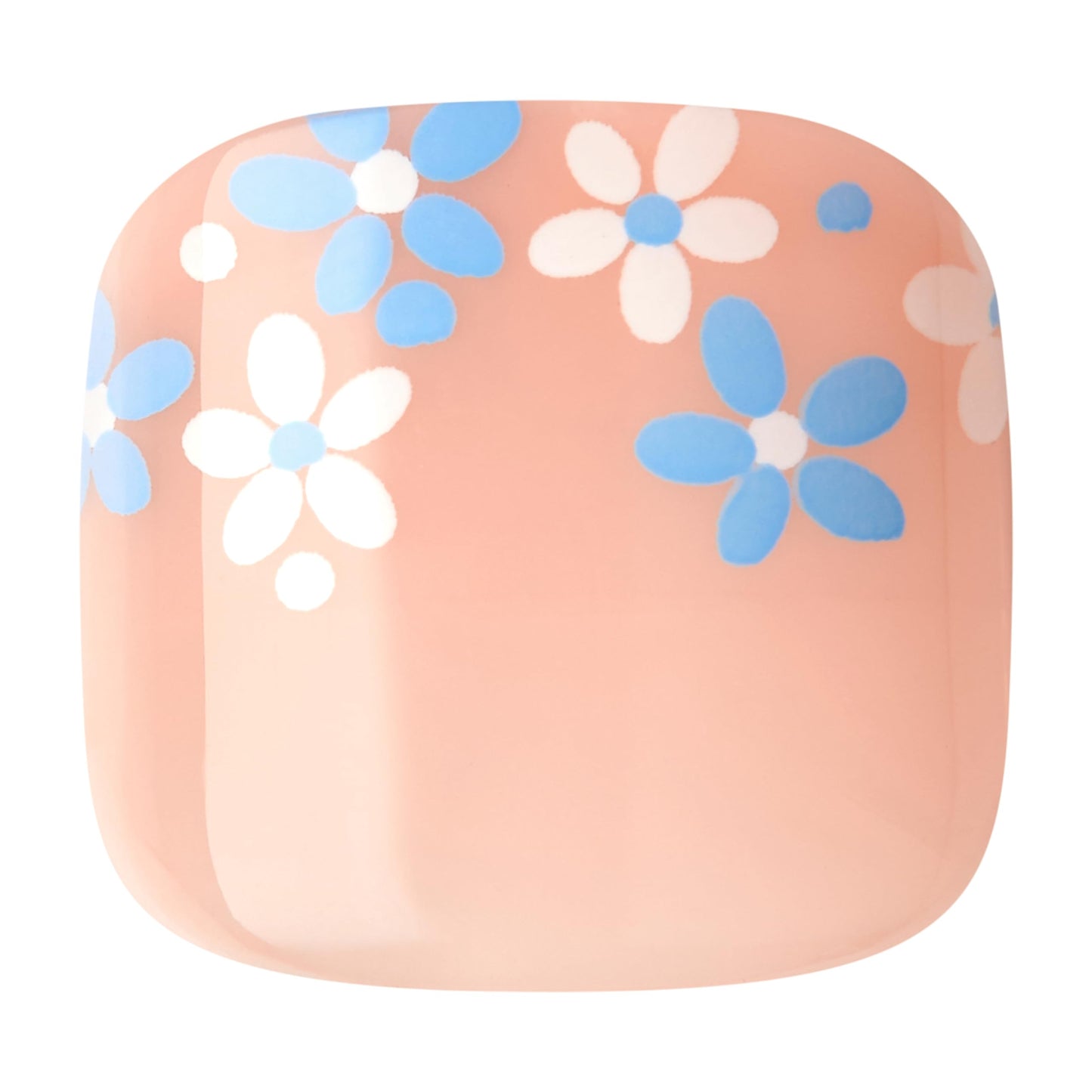imPRESS Uñas postizas KISS sin pegamento para pedicura, diseño "Paradise Ticket", beige claro, tamaño corto, forma ovalada. Incluye 24 uñas, almohadilla de preparación, hoja de instrucciones, 1 palito