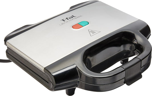 Sandwichera T-fal Ultra Compact Acero Inoxidable Antiadherente con Luz LED