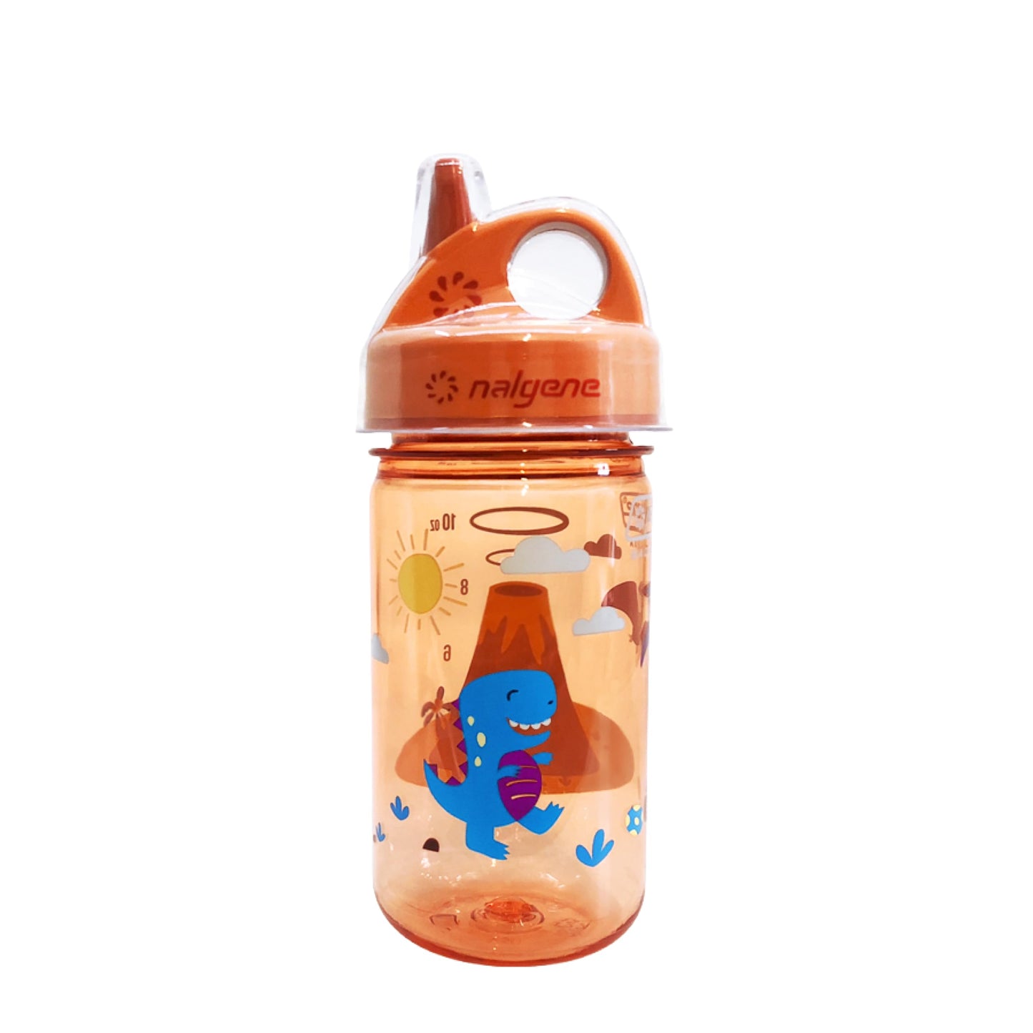Nalgene Kids Sustain Grip-N-Gulp - Botellas de agua hechas con material derivado de 50% residuos de plástico (utilizando equilibrio de masa certificado ISCC), taza para sorber a prueba de fugas,