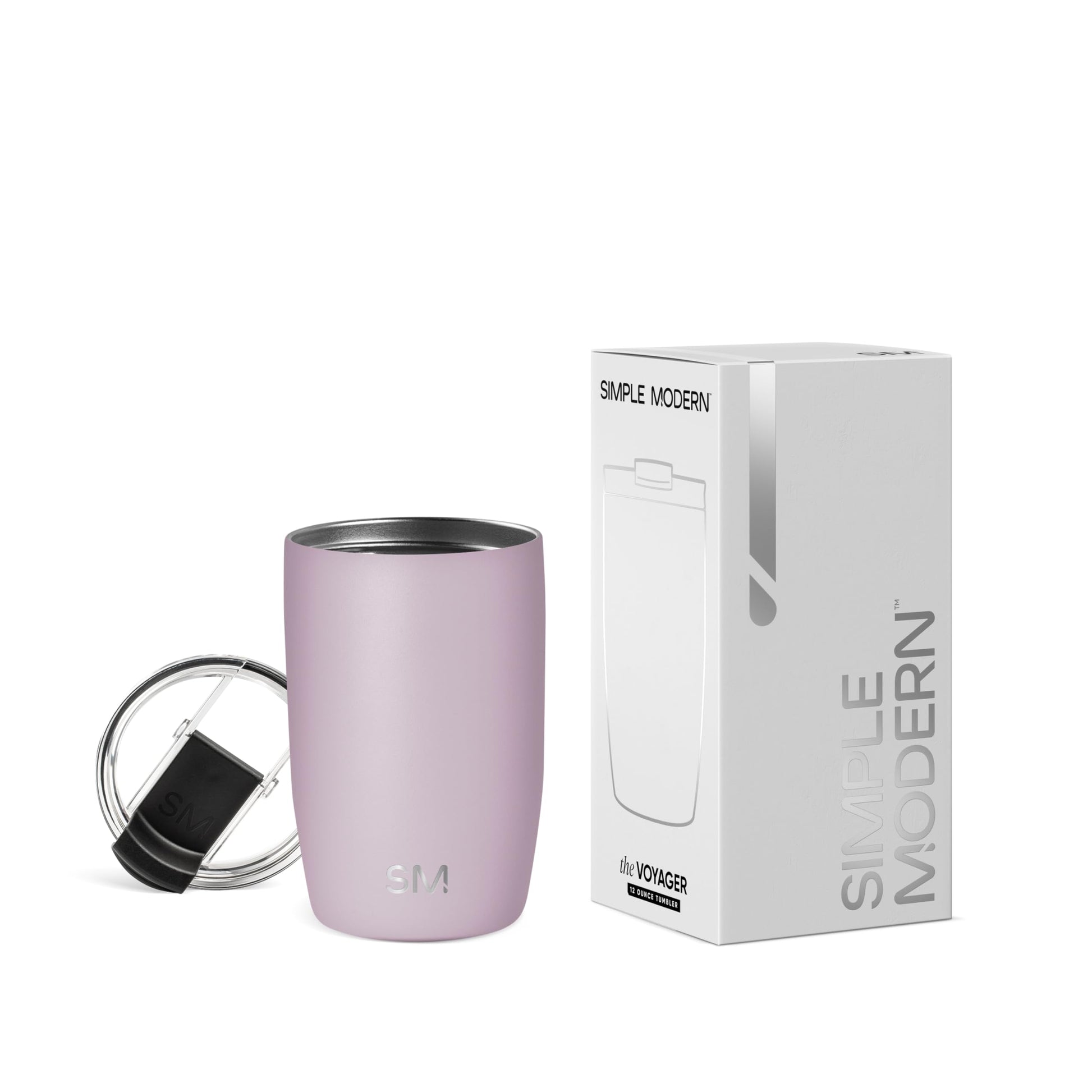 Taza de Café de Viajes Simple Modern Lavender Mist Aislada para Hombres y Mujeres