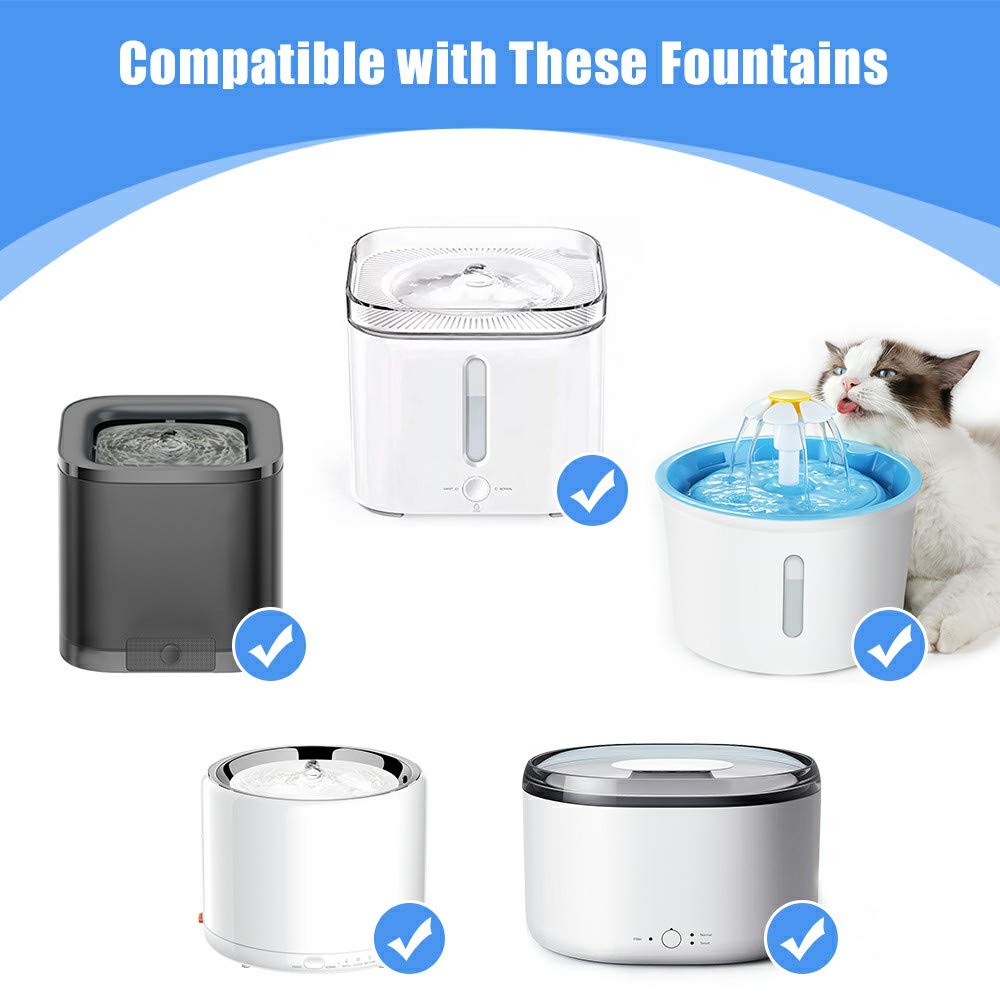 Filtros Fuente para Mascotas Paquetepensador Blanco de Carbono para Gatos y Perros