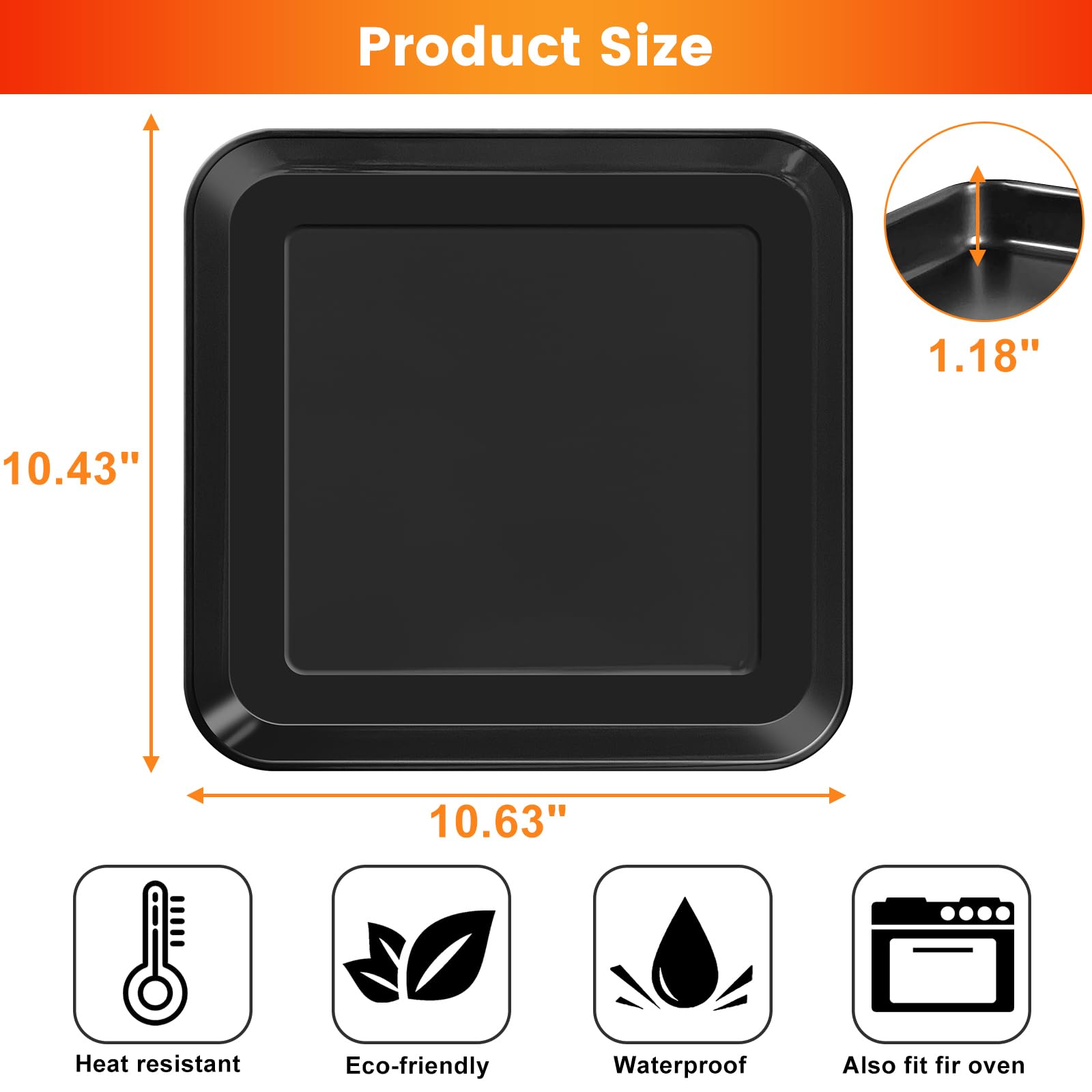 Bandeja para Hornear de Esmalte Breville Blanca para Horno Tostador Compacto Compatible con Mini Smart