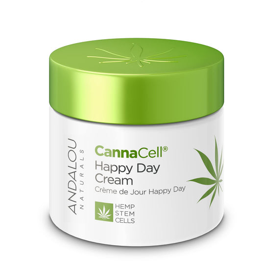 Crema Facial Andalou Naturals CannaCell para Día Feliz, 1.7 oz, Sin THC, Sin Sulfatos, Natural para Cuidado de la Piel