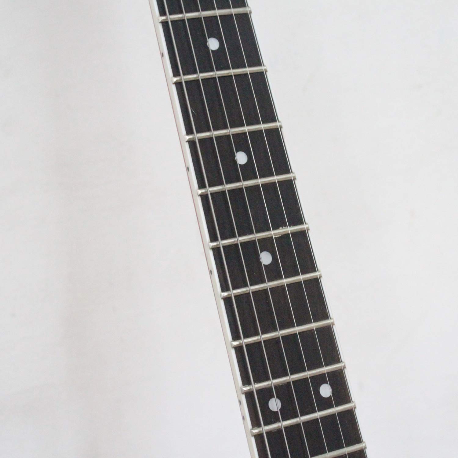 Musoo Guitarra eléctrica de jazz estilo 335, cuerpo semihueco con parte superior de arce flameado, herrajes cromados