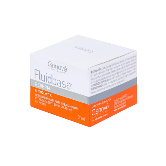 Genové Fluidbase Rederm Crema con Retinol y Vitamina C, envase con 30 ml