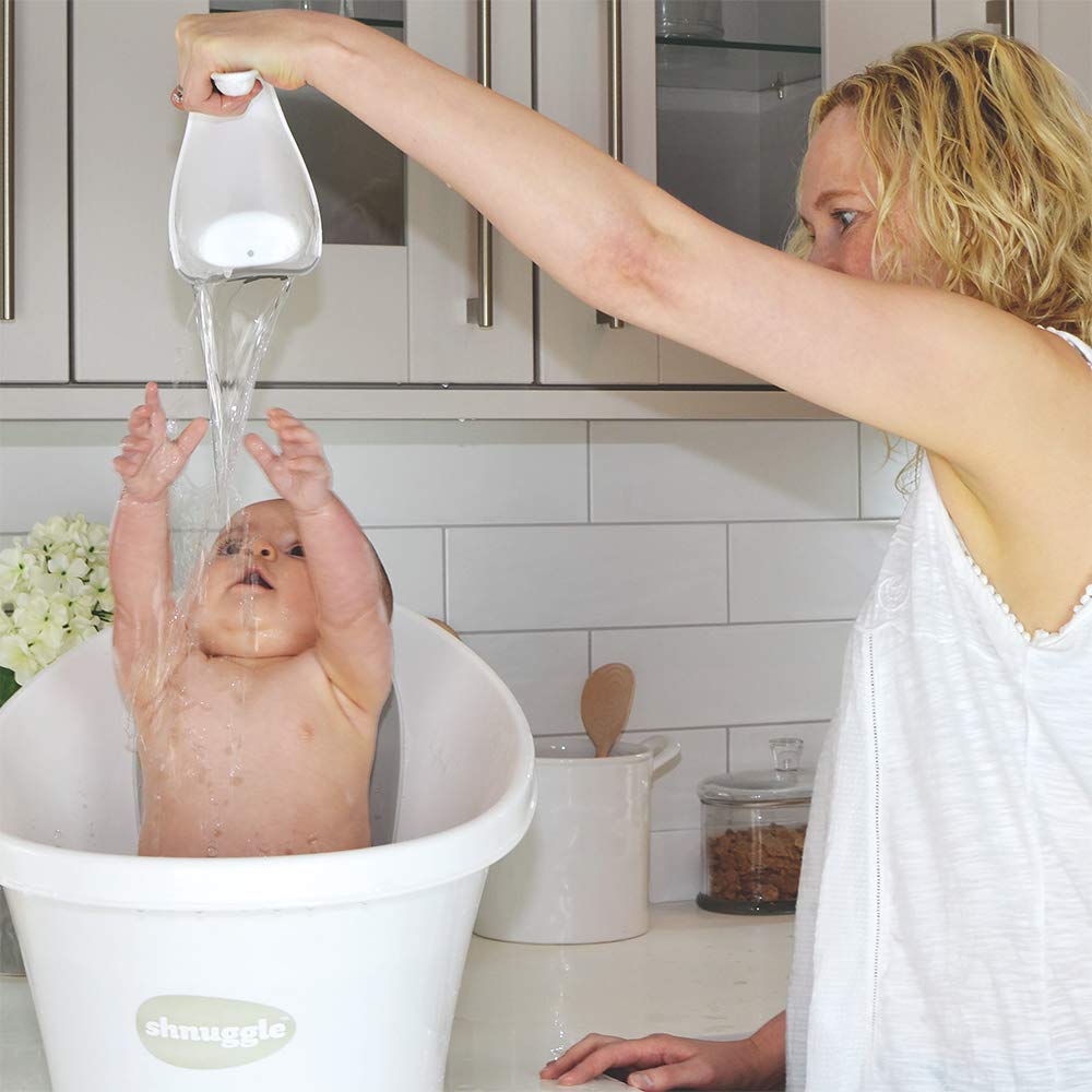 Jarra Para Bañar Al Bebe para Bebé Shnuggle - Jarra de enjuague para Tina bebé. Taza Washy para baño sin lágrimas. Libre PBA, Capacidad de 350ml
