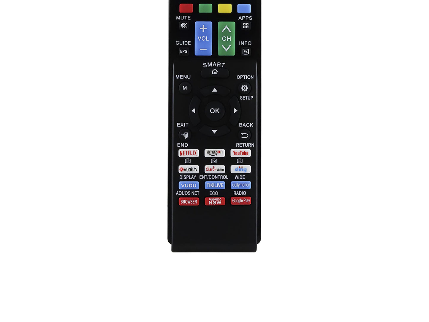 Control Remoto Universal para Pantallas Sharp/Smart TV/Led/Netflix/Youtube