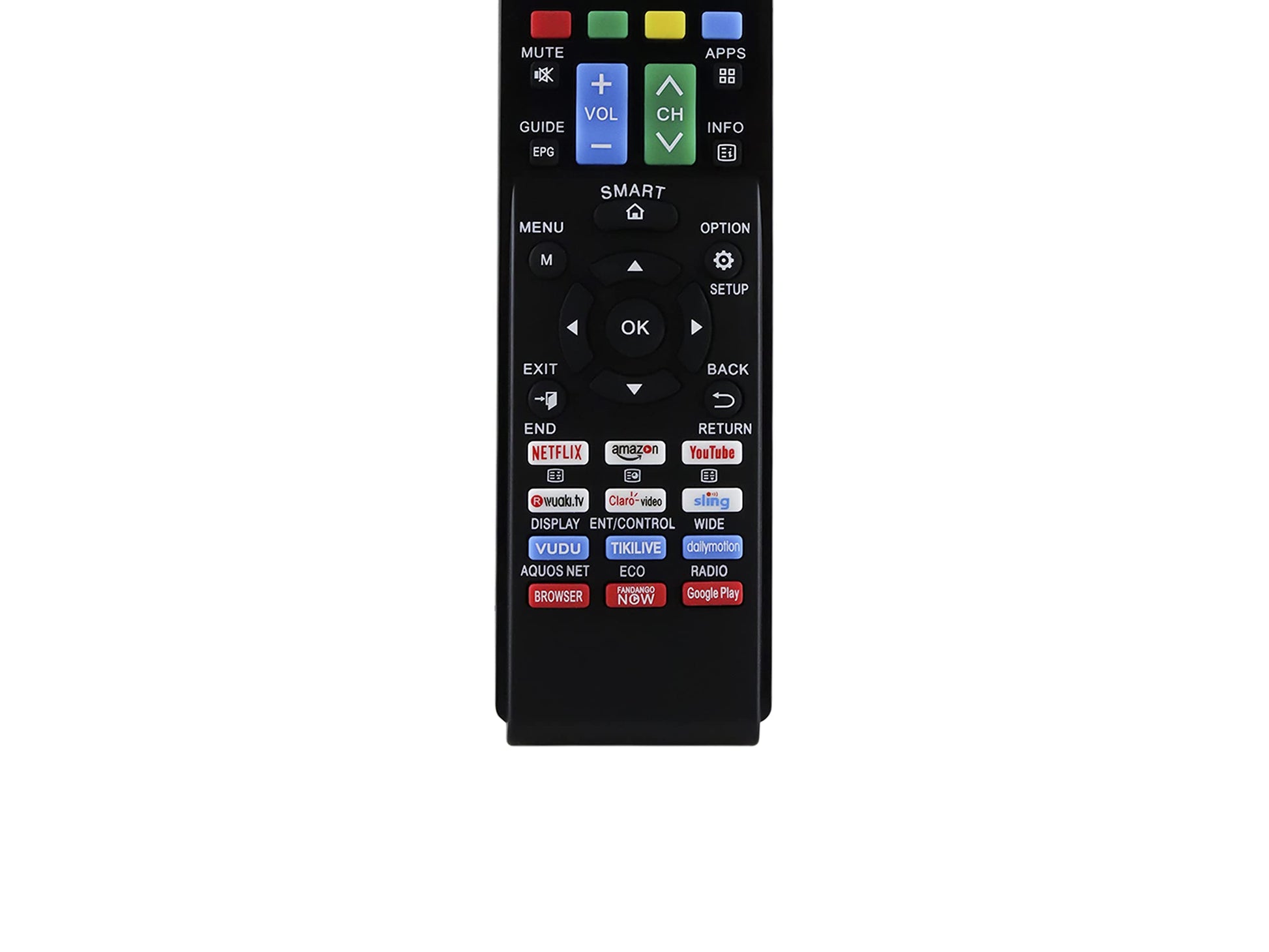 Control Remoto Universal para Pantallas Sharp/Smart TV/Led/Netflix/Youtube