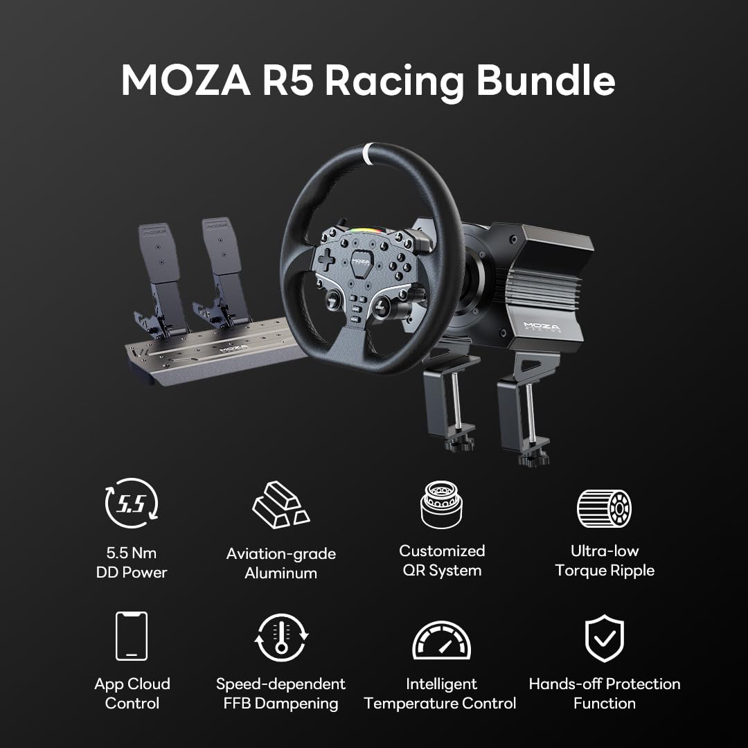 Simulador de Carreras MOZA R5 Direct Drive Windows Bundle