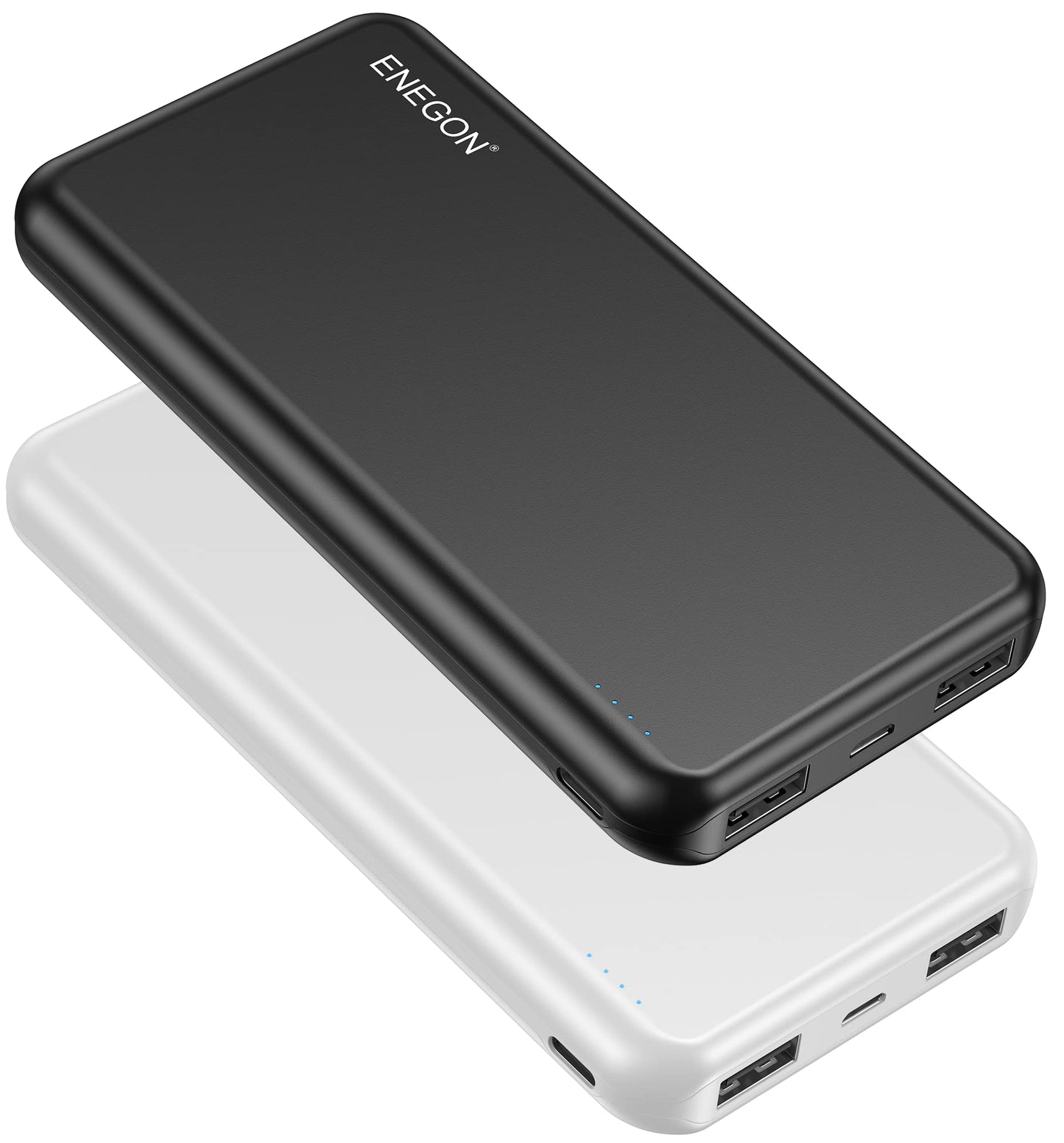 Batería Portátil ENEGON 10000mAh Negro Carga Rápida Paquete de 2