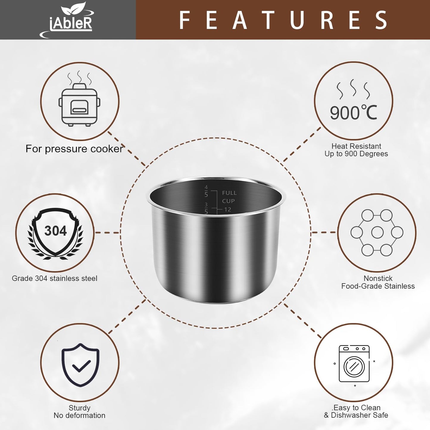 Crock-Pot - Olla de repuesto de acero inoxidable de 6 cuartos de galón, accesorio de cocina múltiple