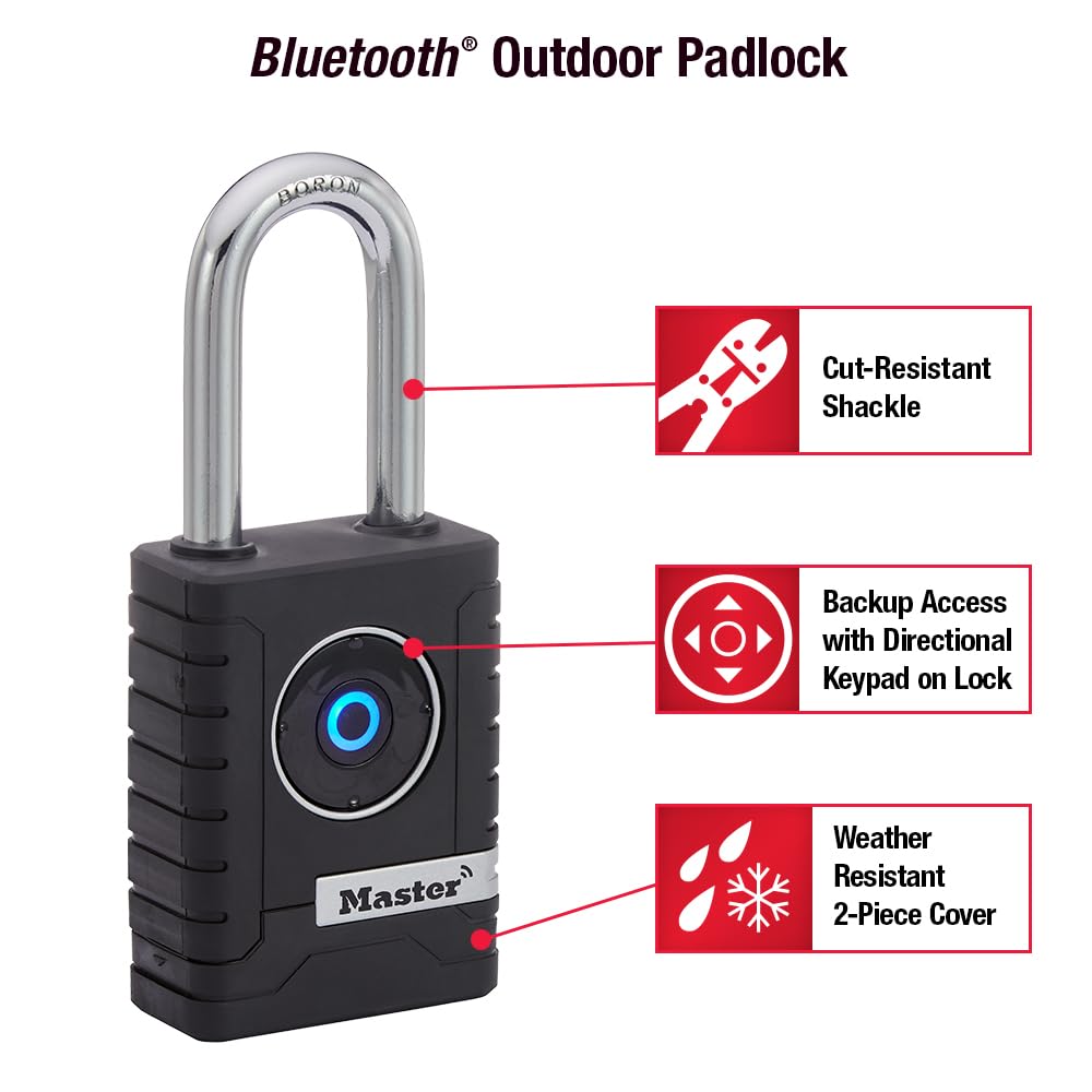 Candado Inteligente Bluetooth Master Lock Exterior Plata 4401LHEC