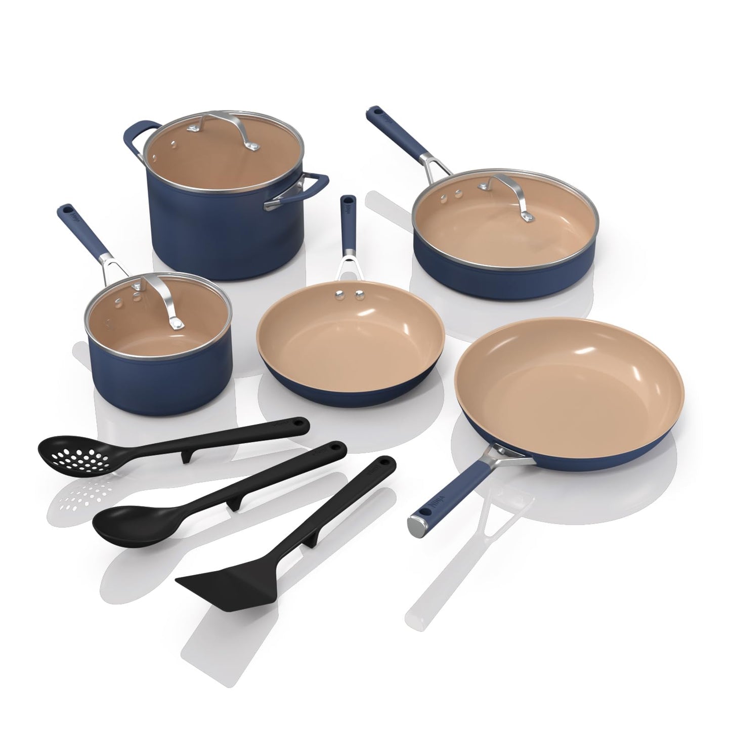 Juego de Utensilios de Cocina Ninja Cerámica Larga Duración para Horno y Lavaplatos