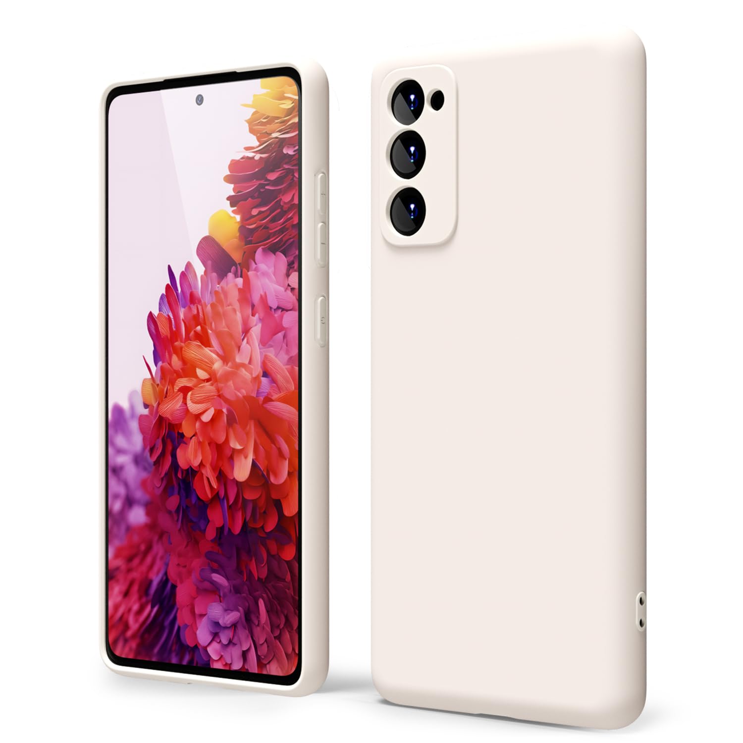 oakxco - Funda de silicona líquida para Samsung Galaxy S20 FE 5G, bonita funda delgada de goma suave TPU lisa de gel para mujeres y niñas, diseño estético, sólido mate protector y a prueba de golpes,