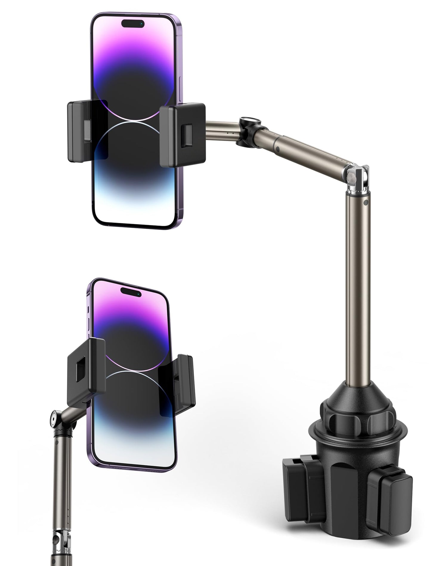Soporte para Teléfono Celular JSAUX Metal Ultra Estable para Portavasos de Coche Ajustable