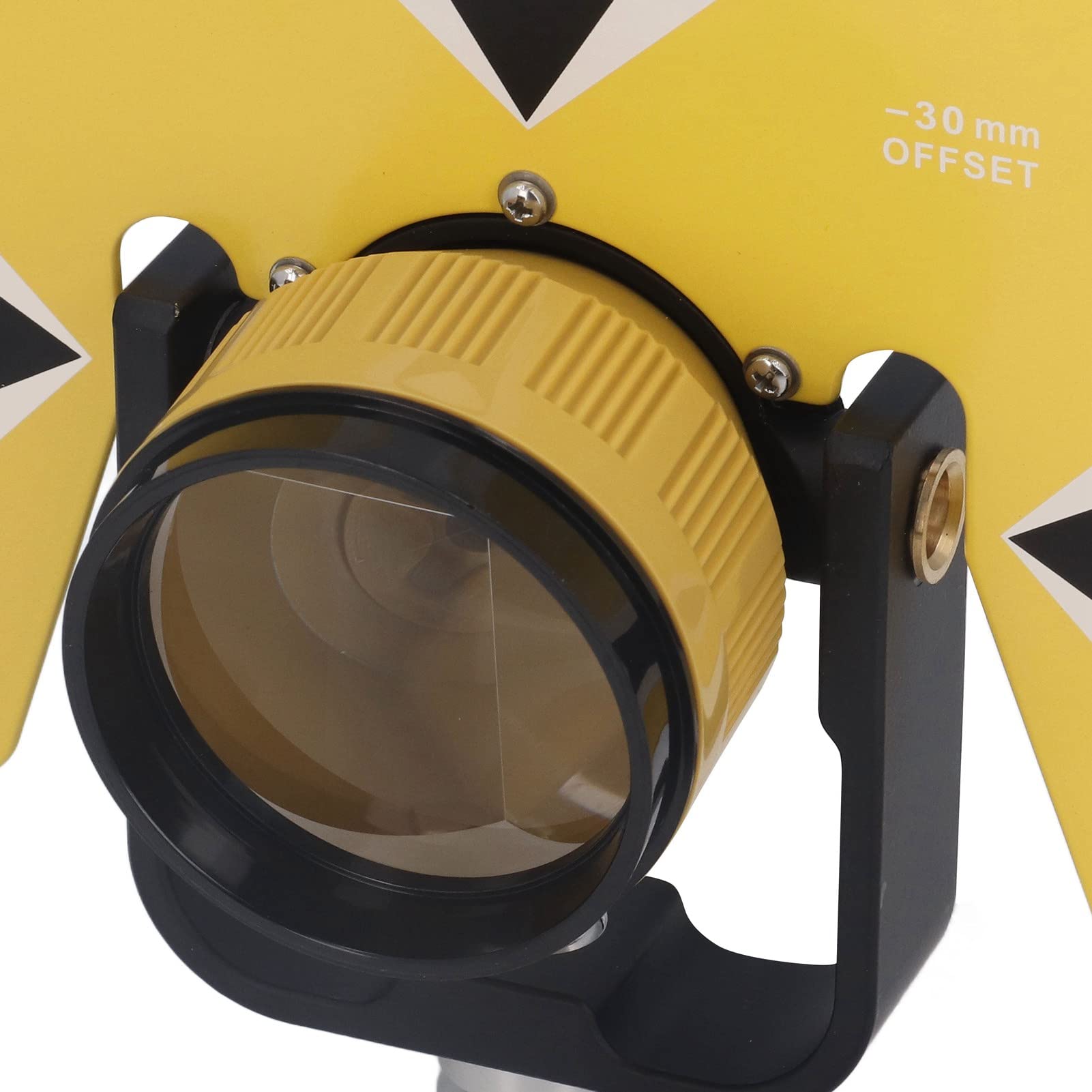 GYZOUKA Prisma de Topografía Estaciones Totales de Vidrio óptico Amarillo Topografía Equipo de Topografía Terrestre con Bolsa de Almacenamiento para Hembra de 5/8 Pulgadas X 11
