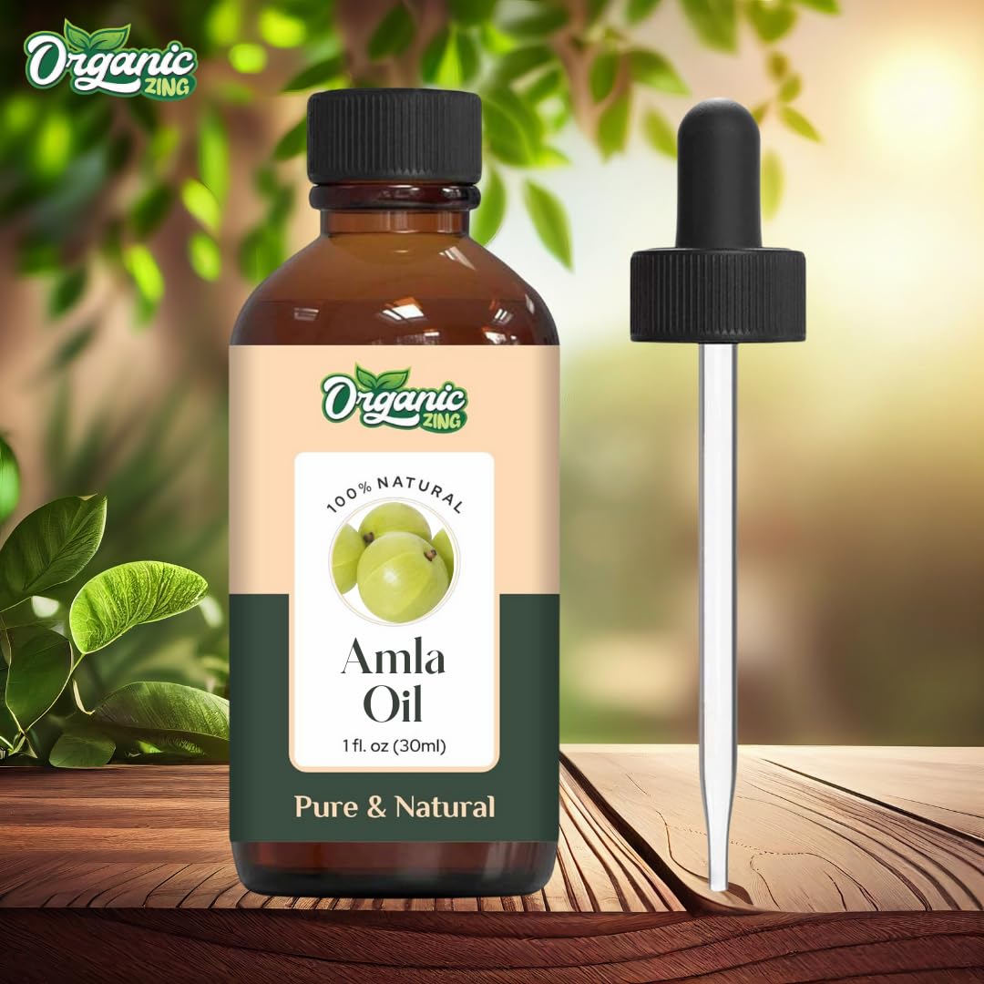 Organic Zing Amla Oil for Pure & Natural for Skin, Face, Hair Care, Aroma & Massage - 30ml