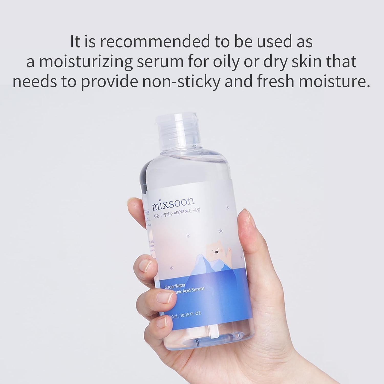 mixsoon Glacier Water Hyaluronic Acid Serum for Face Hydrating,Non greasy Hydrating korean Skin care,Mega-sized 10.14 fl.oz 300ml