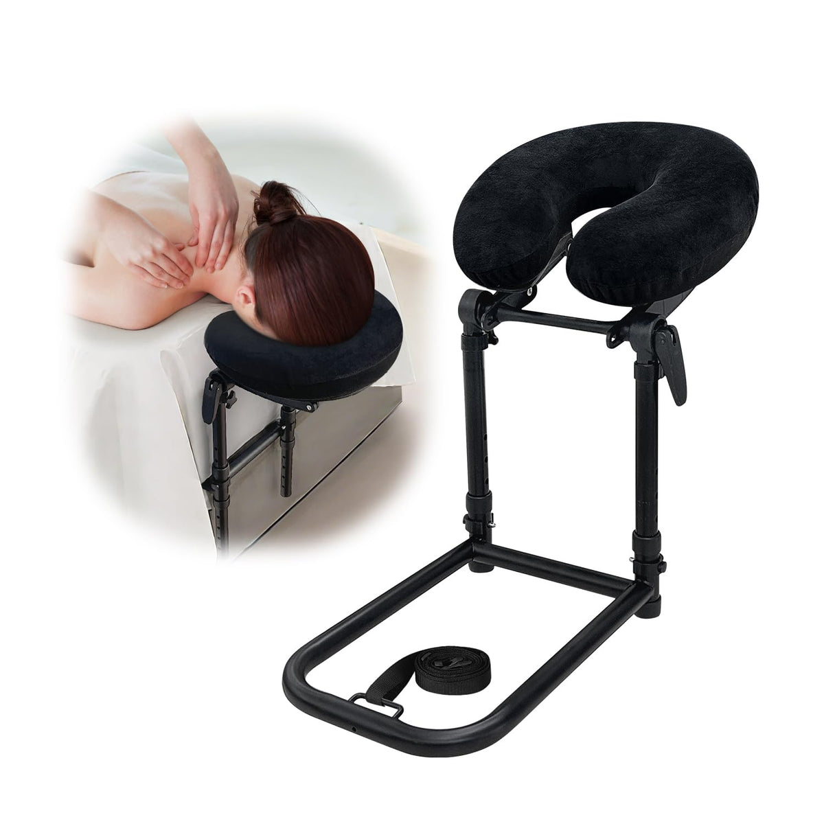 Kit de Masaje KAAMOS para Colchón en el Hogar con Reposacabezas Ajustable y Almohada Facial