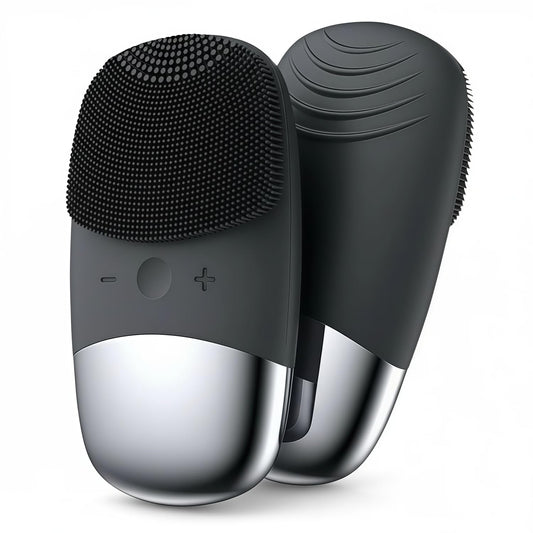 Cepillo de Limpieza Facial MEGAN Negro Sónico Eléctrico Resistente al Agua IPX7