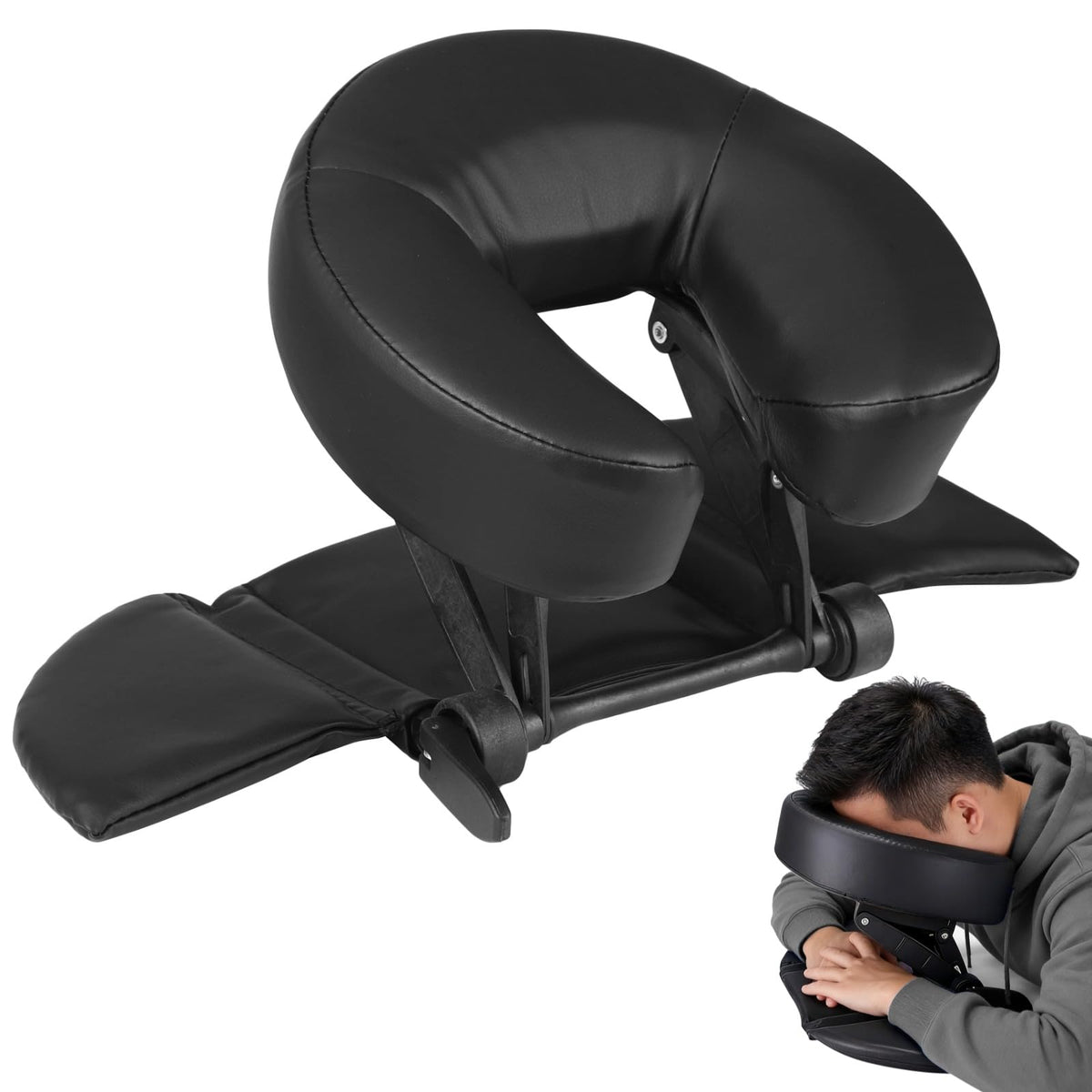 Kit de Masaje de Mesa NIMBLOOM Transpirable con reposacabezas Ajustable y Almohada ergonómica de Espuma viscoelástica