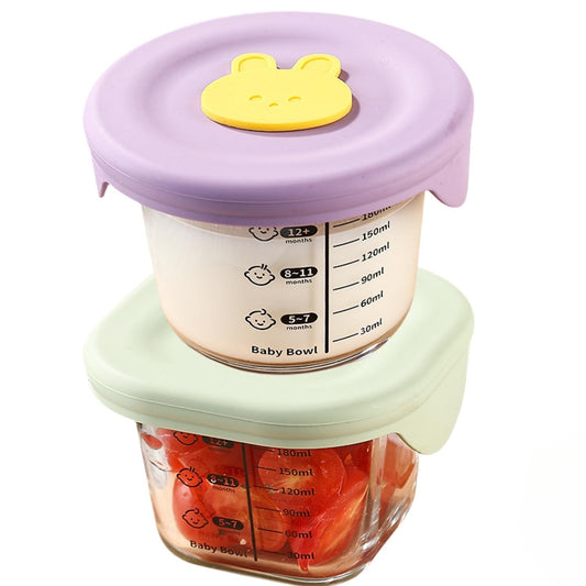 Ivymei Mini recipientes de vidrio con tapas, pequeños tarros de vidrio transparentes para almacenamiento de alimentos con escala para porción de alimentos, salsa para inmersión, aperitivos, yogur