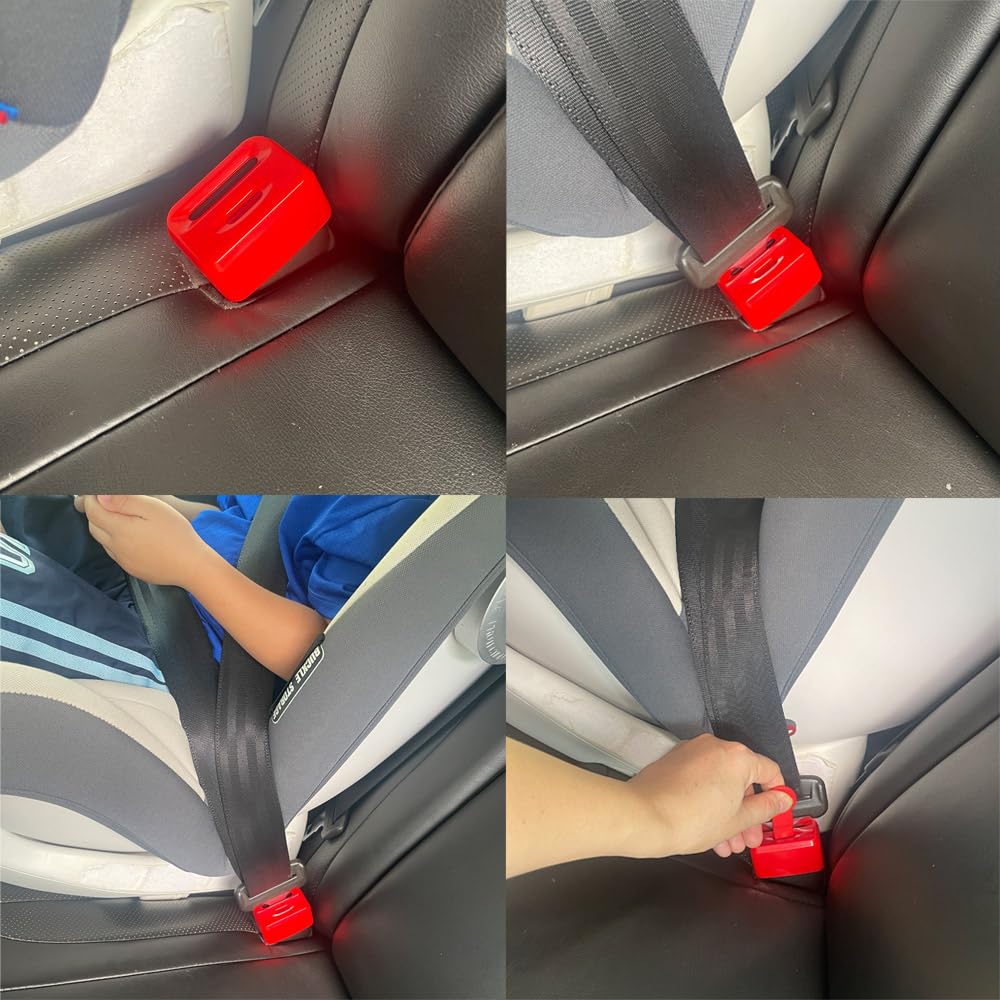 Dokoshia - Funda protectora de hebilla para cinturón de seguridad para niños y necesidades especiales para evitar que se desabroche, ajuste universal para la mayoría de coches (no para camiones