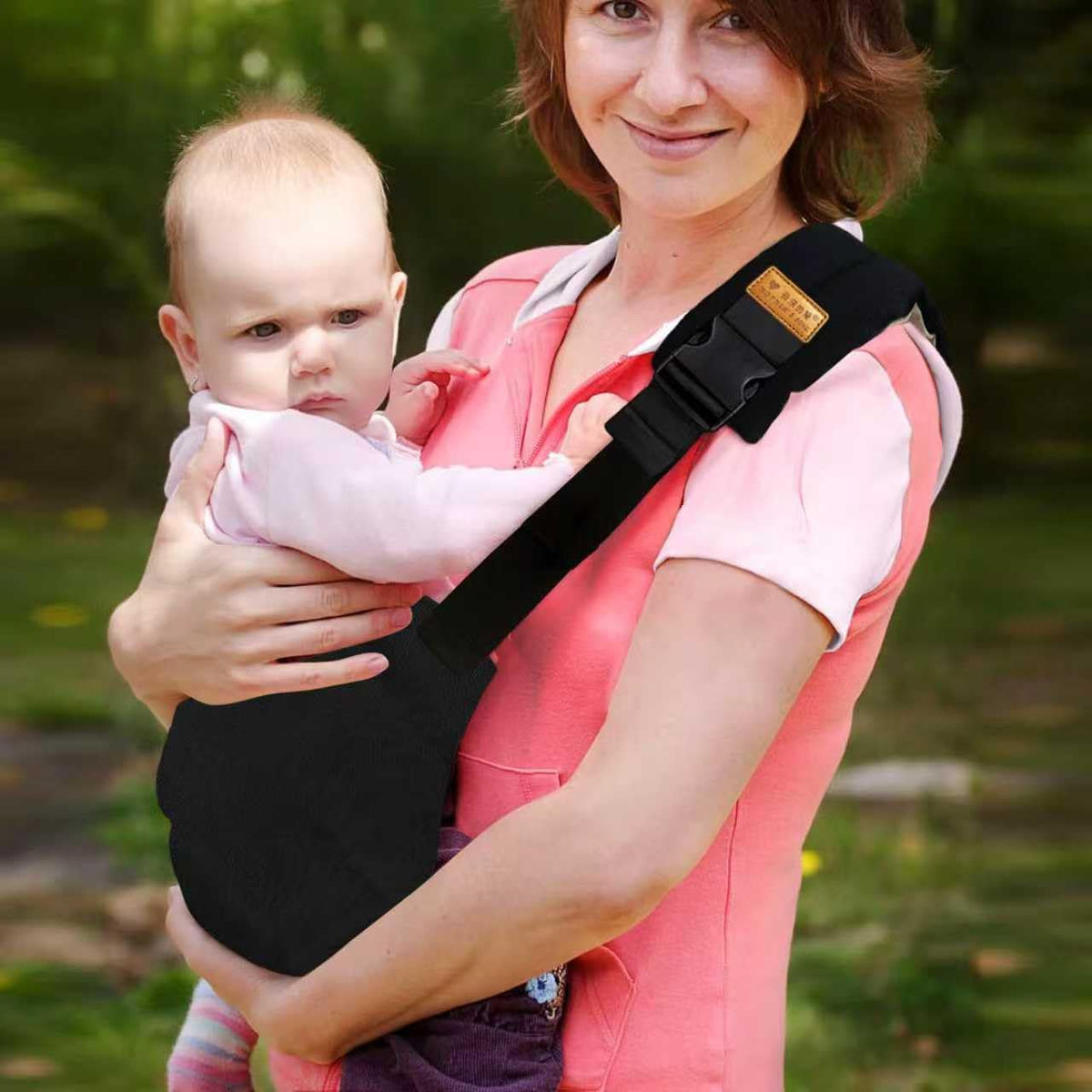 NUIO Porta Bebe, Mochila Ergonomica Bebe,Cangurera para Bebe Ajustable y Transpirable, Multifuncional y que Ahorra trabajo, Soporte Firme para Bebé, Apto para Niños de 3 a 24 Meses (Negro puro)