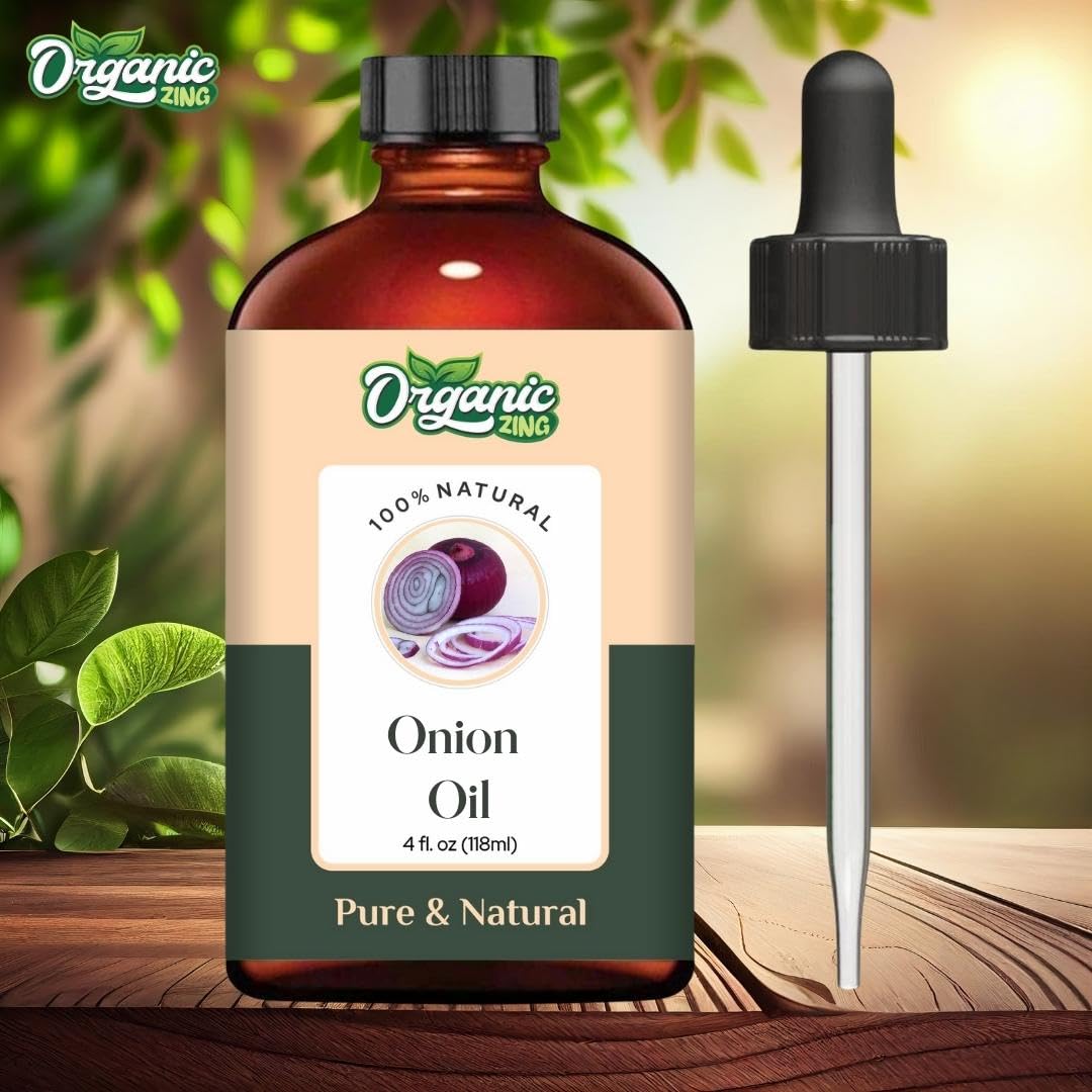 Organic Zing Onion (Allium cepa) Oil | Pure & Natural Oil for Haircare & Skincare - 118ml/3.99fl oz