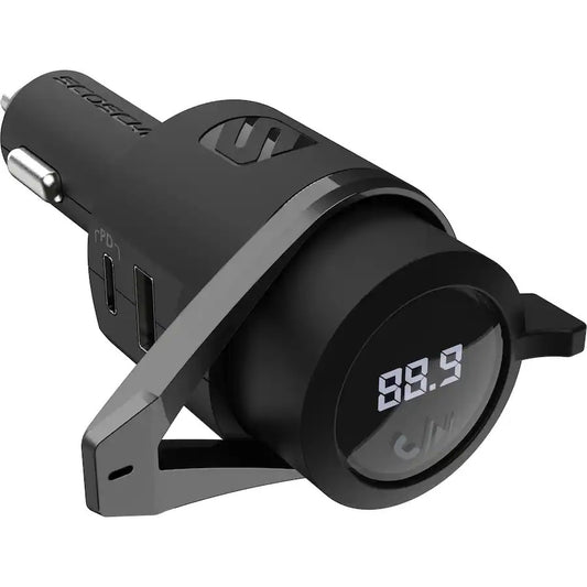 Transmisor de Radio FM Bluetooth Scosche Negro con Cargador Rápido USB para Coche