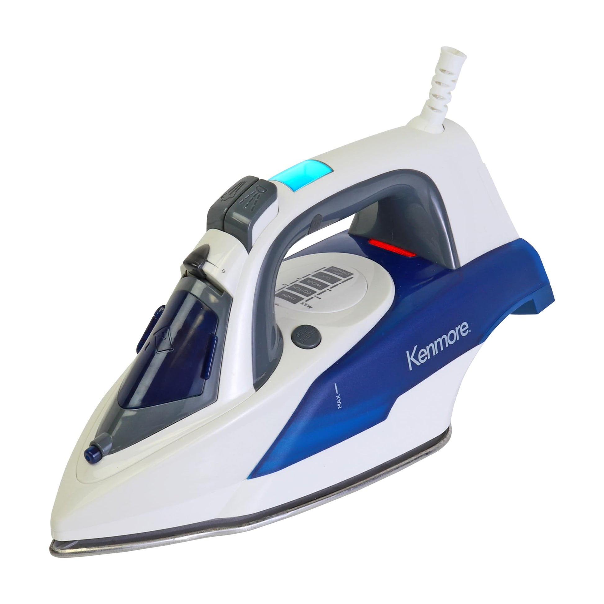 Plancha de Vapor Kenmore Acero Inoxidable con 9 Preajustes de Tela Antigoteo