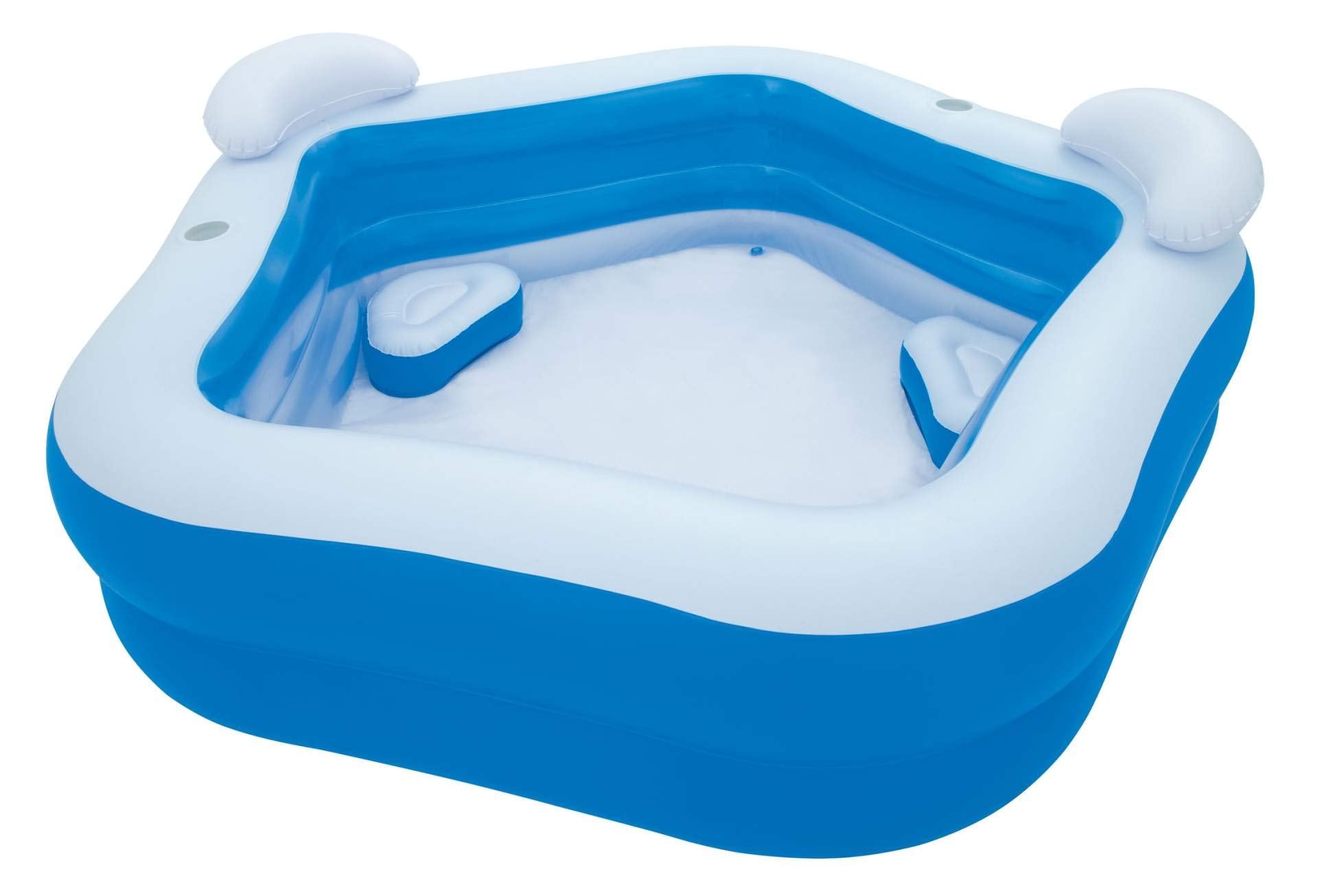 Alberca Familiar Lounge Piscina Inflable Bestway Azul Alberca Hinchable Pentagonal Alberca Azul con Blanco 2.13 mts