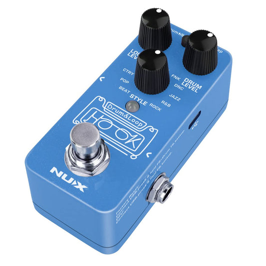 Pedal Looper NUX NDL-3 Hook Drum & Loop Mini Plata con Grabación de 6 Minutos