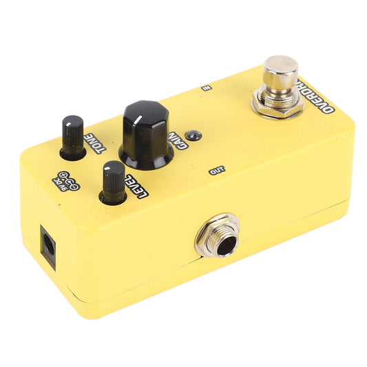 Pedal de Efectos para Guitarra Eléctrica Amarillo Sobremarcha Mini Versátil