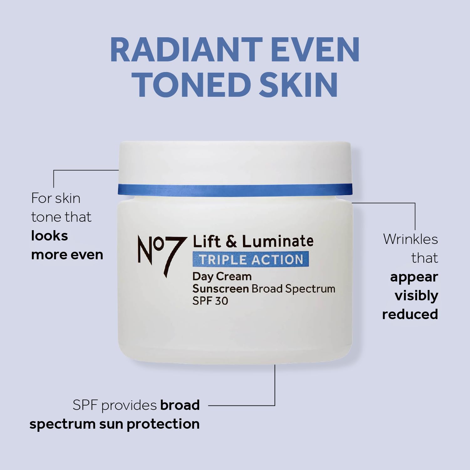 No7 Lift & Luminate Triple Action Day Cream SPF30 50ml