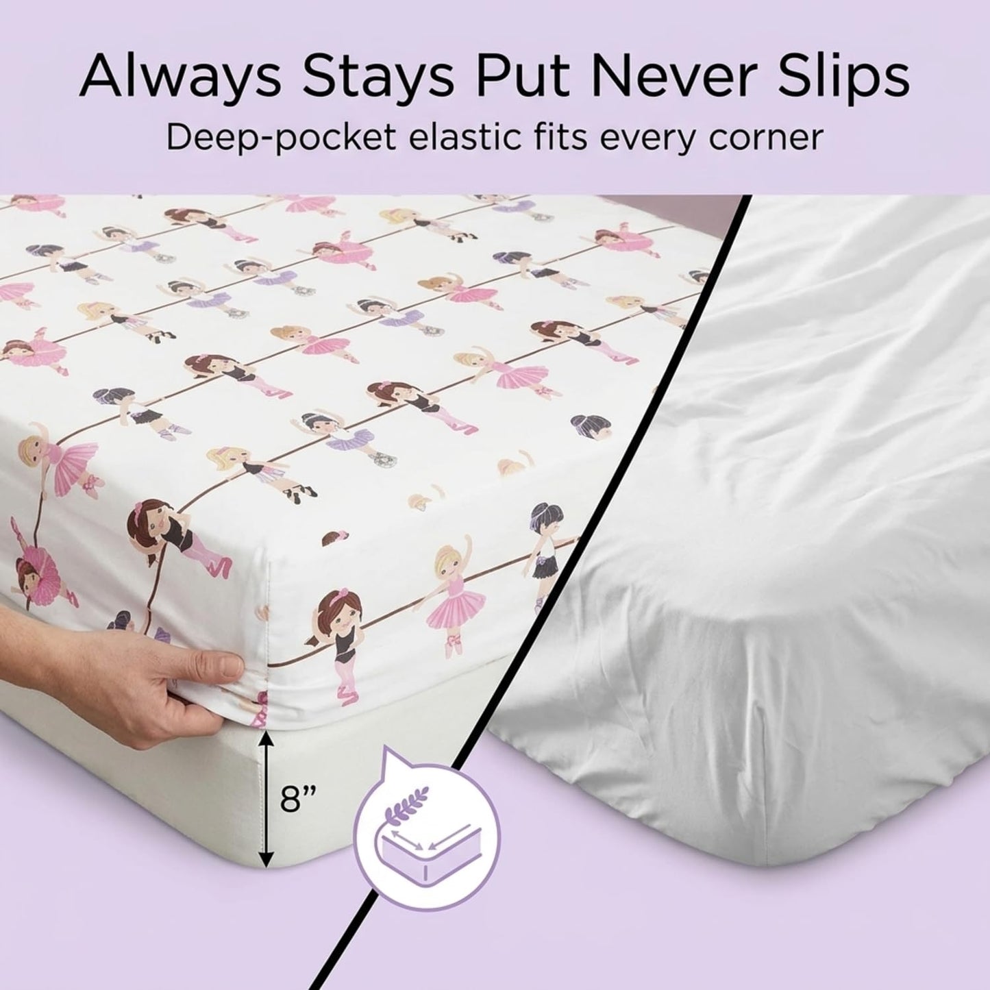Everyday Kids - Juego de sábanas y fundas de almohada ajustables para niños pequeños, de microfibra suave, transpirable e hipoalergénica