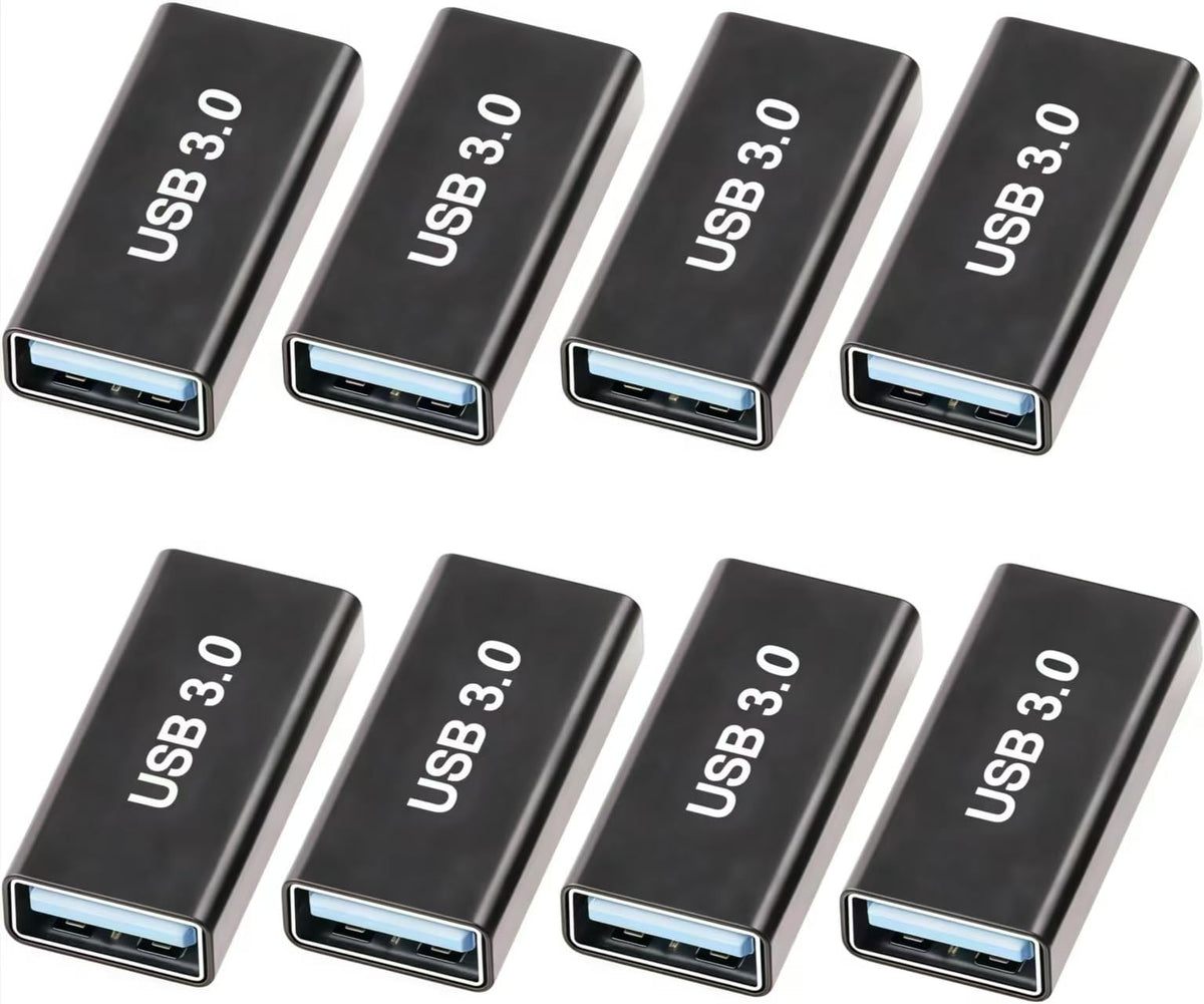 Adaptadores USB Hembra a Hembra Paquete de 8 Compatibles con MacBook Pro/Air, iPad Pro, Google Pixel