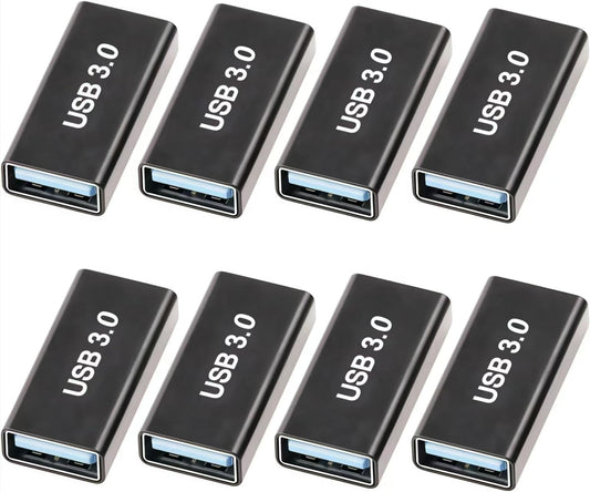 Adaptadores USB Hembra a Hembra Paquete de 8 Compatibles con MacBook Pro/Air, iPad Pro, Google Pixel