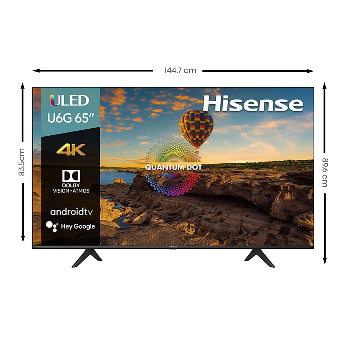 Pantalla ULED Hisense 65" 4K UHD Android TV 2021