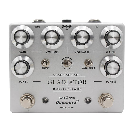 Demon Fx DemonFx Gladiator Pedal de guitarra eléctrica de doble preamplificador