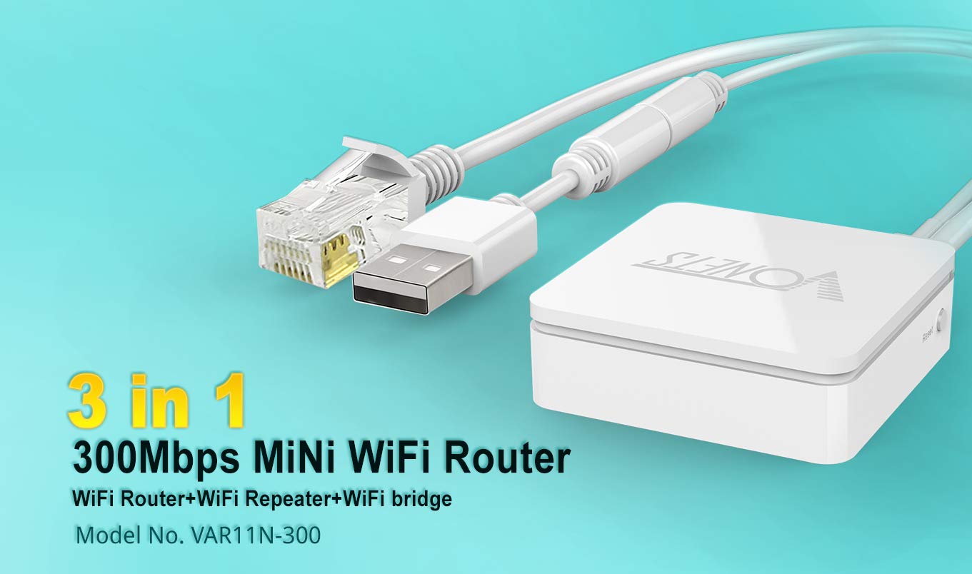 Enrutador WiFi VAR11N-300 Portátil Hotspot Repetidor de Viaje