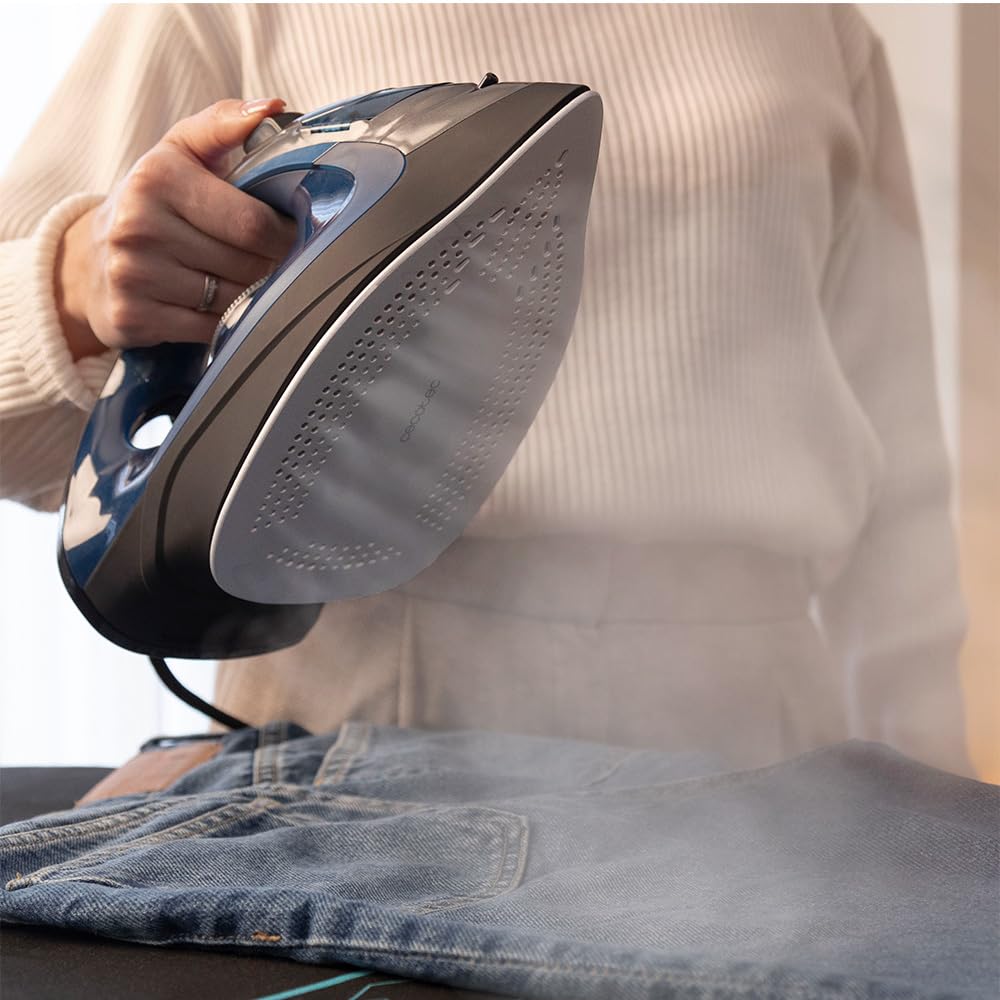 Cecotec Plancha horizontal IronHero 3200 Vital con 3200 W, tecnología Power Steam, golpe extra de vapor 270 g/min, suela Turbo Slide, sistema antigoteo, Cyclo Clean, filtro antical, apagado automático