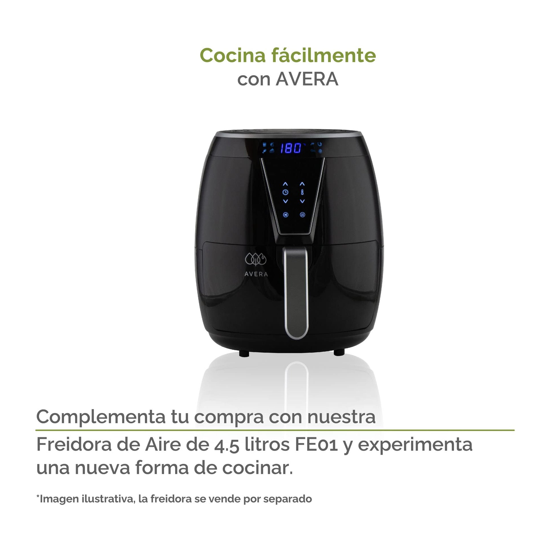 AVERA Cafetera Espresso y Capuchino con Espumador de Leche, Automatica, Incluye 2 Tazas, Tanque de Agua 800ml, 15 Bares, Color Negro y Acero Inoxidable, CAF03