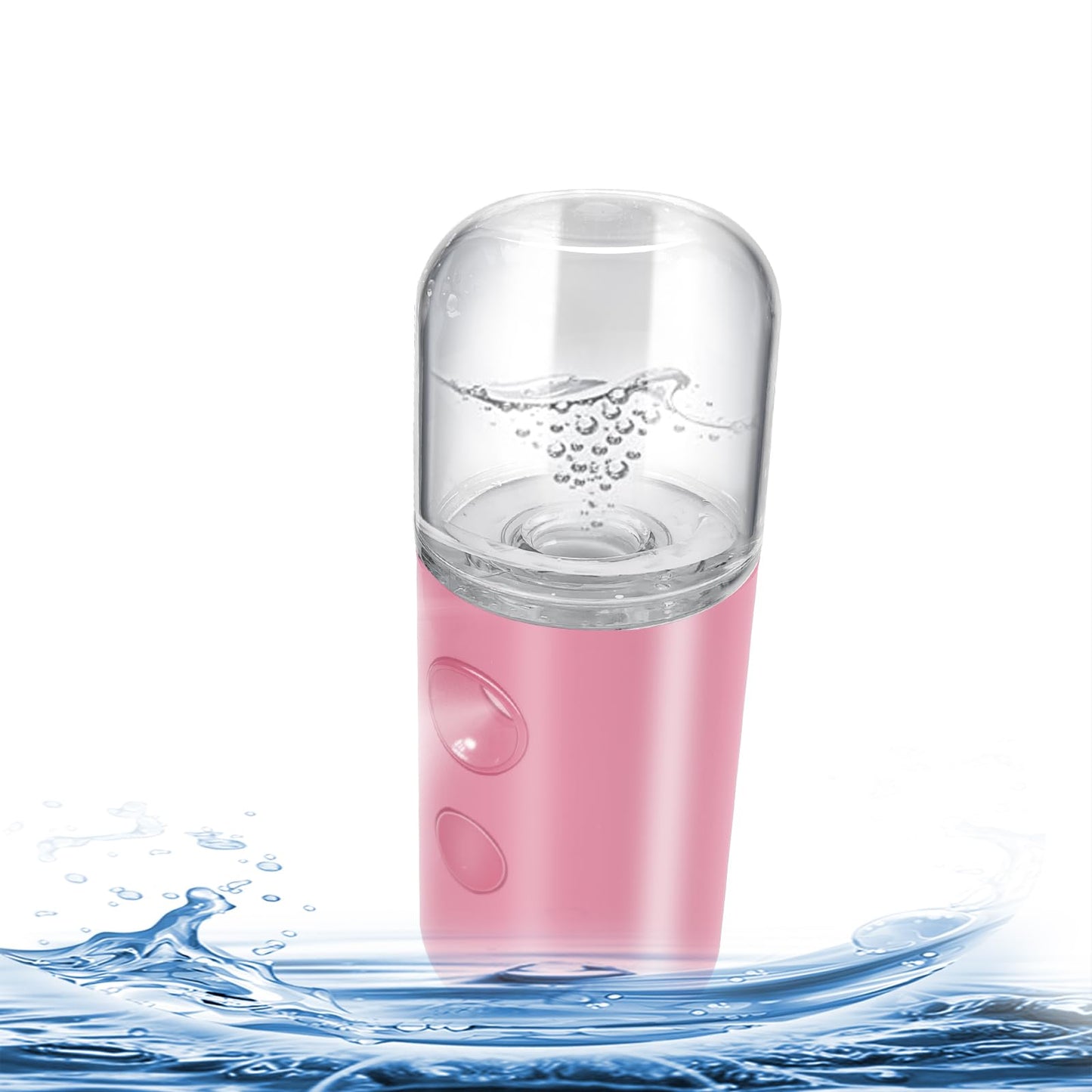 Paquete de 2 rociadores faciales Nano, vaporizadores faciales frescos portátiles, Mini Nano Mister para hidratación facial, (rosa)